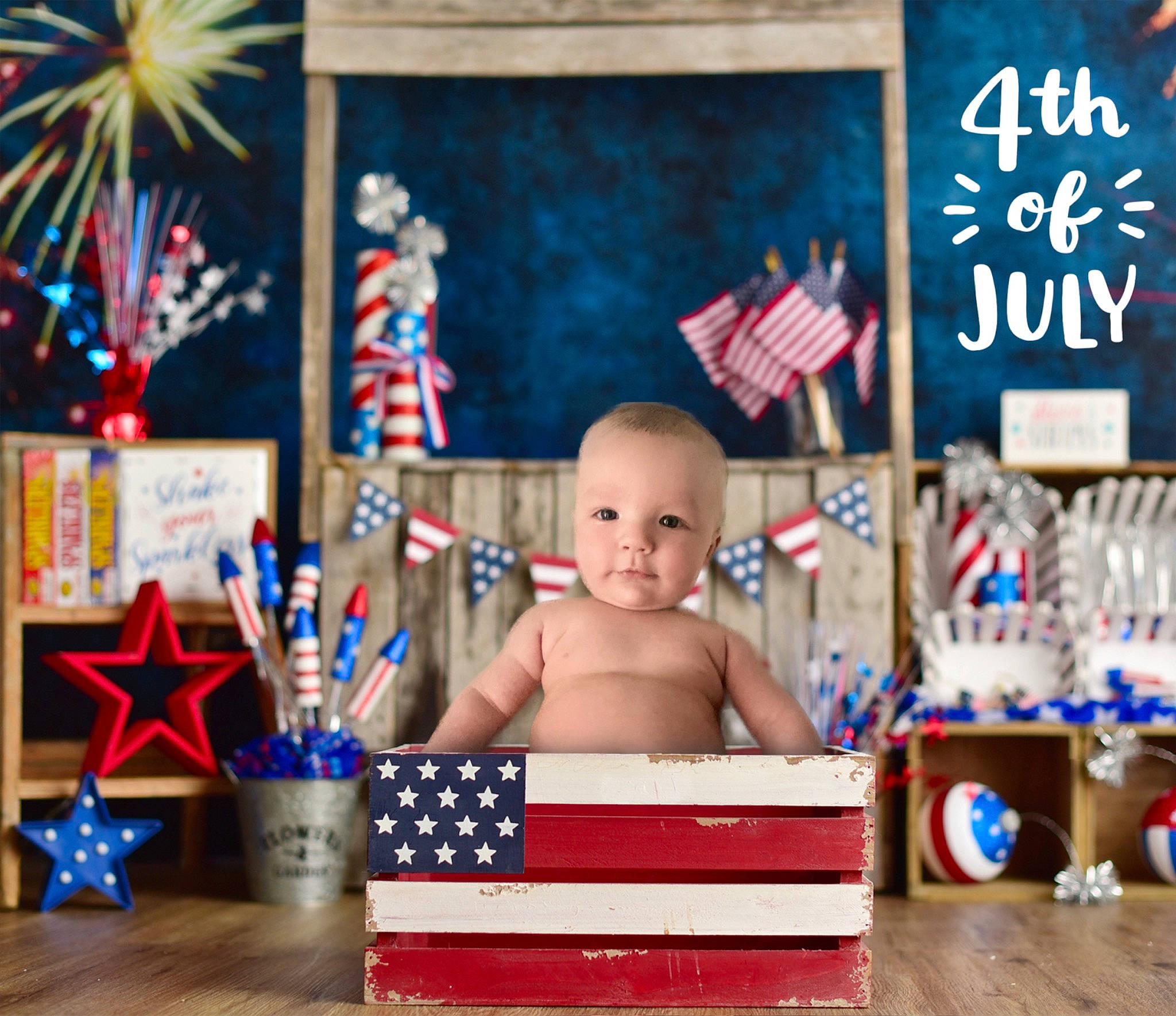 Blake joined the competition — help win amazing prizes! art, baby, blue, child, event, flag, flag_of_the_united_states, flooring, fun, holiday, leisure, person, photograph, play, room, sitting, snapshot, stuffed_toy, toddler, toy