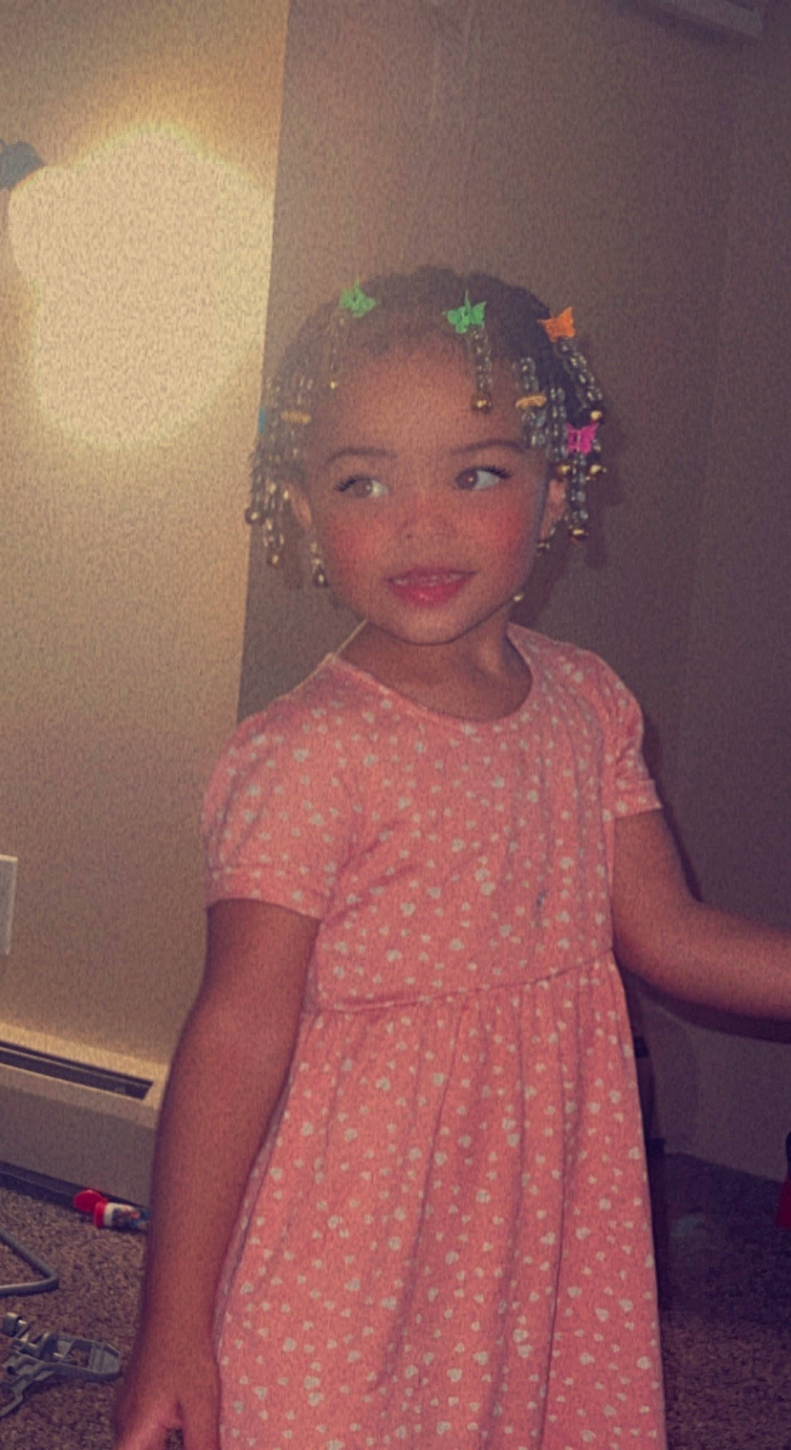 Alaeya is registered to the contest to win money with this photo: baby_toddler_clothing, child, day_dress, embellishment, entertainment, event, fashion_design, happy, headpiece, iris, jewellery, lip, magenta, one_piece_garment, person, pink, shoulder, sleeve, smile, trunk