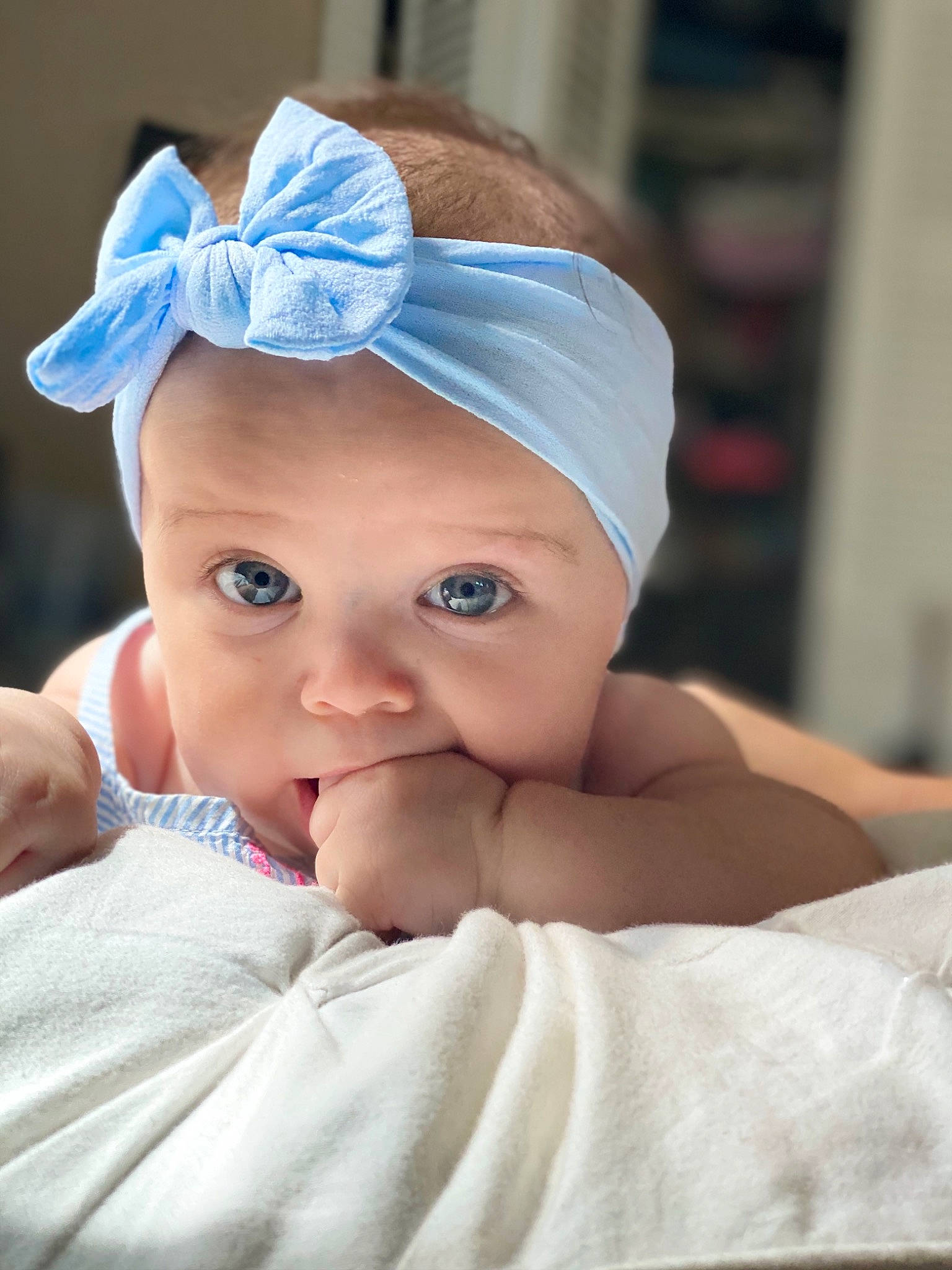 Andreá joined the competition — help win amazing prizes! baby, baby_products, birth, child, eye, fashion_accessory, hair_accessory, headband, headgear, headwear, person, product, skin, smile, toddler