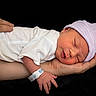 Samuel joined the competition — help win amazing prizes! newborn, baby, infant, sleeping, hand, hat, onesie, hospital_bracelet, skin, peaceful, portrait, closeup, child, person, resting, cute, soft, newborn_baby, baby_clothing, adult_hand