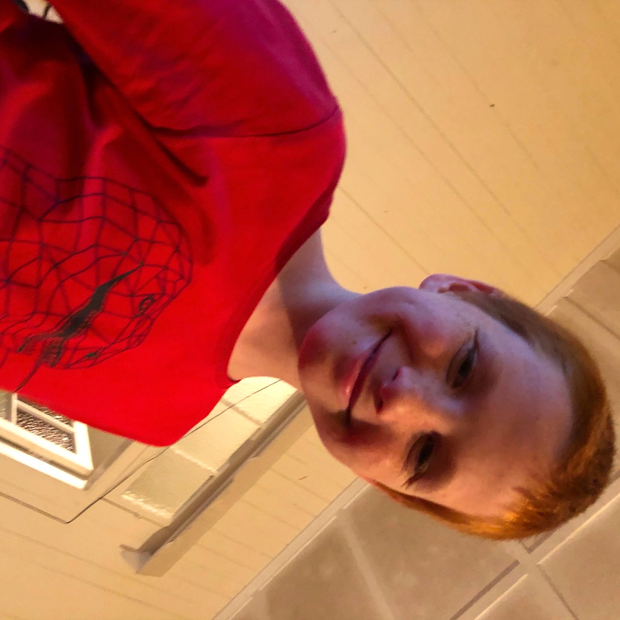 Kain joined the competition — help win amazing prizes! carmine, chest, elbow, eyelash, eyewear, flooring, forehead, human_leg, jaw, joy, knee, lip, neck, nose, pattern, person, room, selfie, sleeve, smile