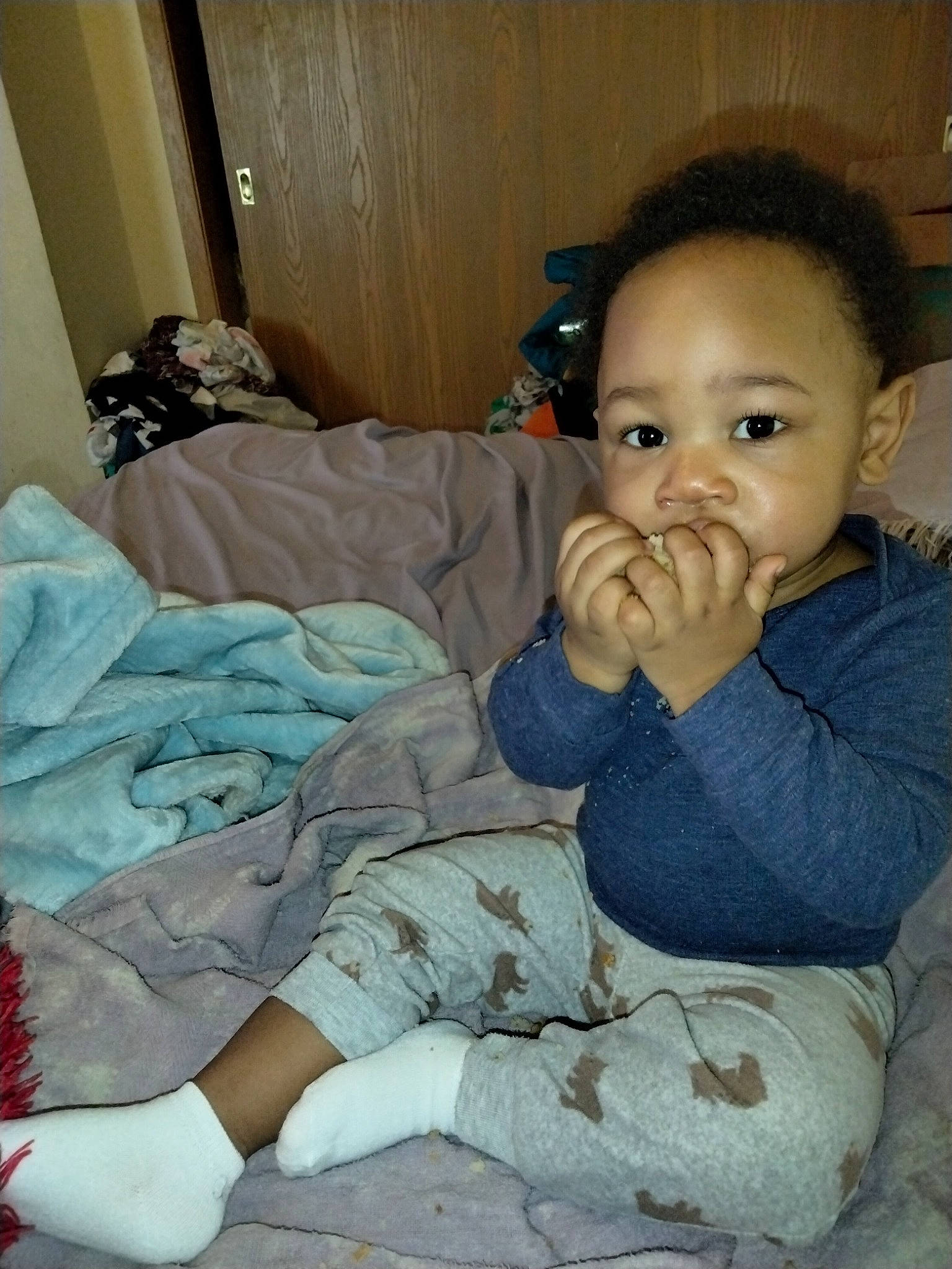 A'Dyn joined the competition — help win amazing prizes! baby, baby_toddler_clothing, cheek, child, comfort, finger, flooring, head, human_leg, iris, leg, linens, mouth, nose, person, room, sitting, skin, sleeve, thumb