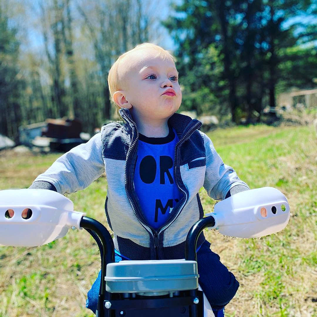 Jensen joined the competition — help win amazing prizes! arm, child, costume, headwear, outerwear, person, play, toddler, toy