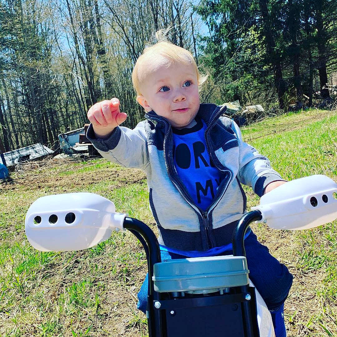 Jensen joined the competition — help win amazing prizes! child, costume, helmet, person, personal_protective_equipment, play, sports_gear, toddler