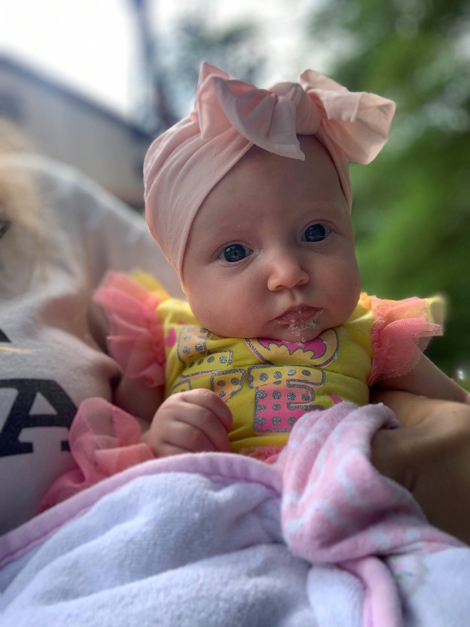 Kynsleigh joined the competition — help win amazing prizes! baby, baby_products, bonnet, cheek, child, doll, eye, face, headgear, iris, person, pink, product, skin, toddler