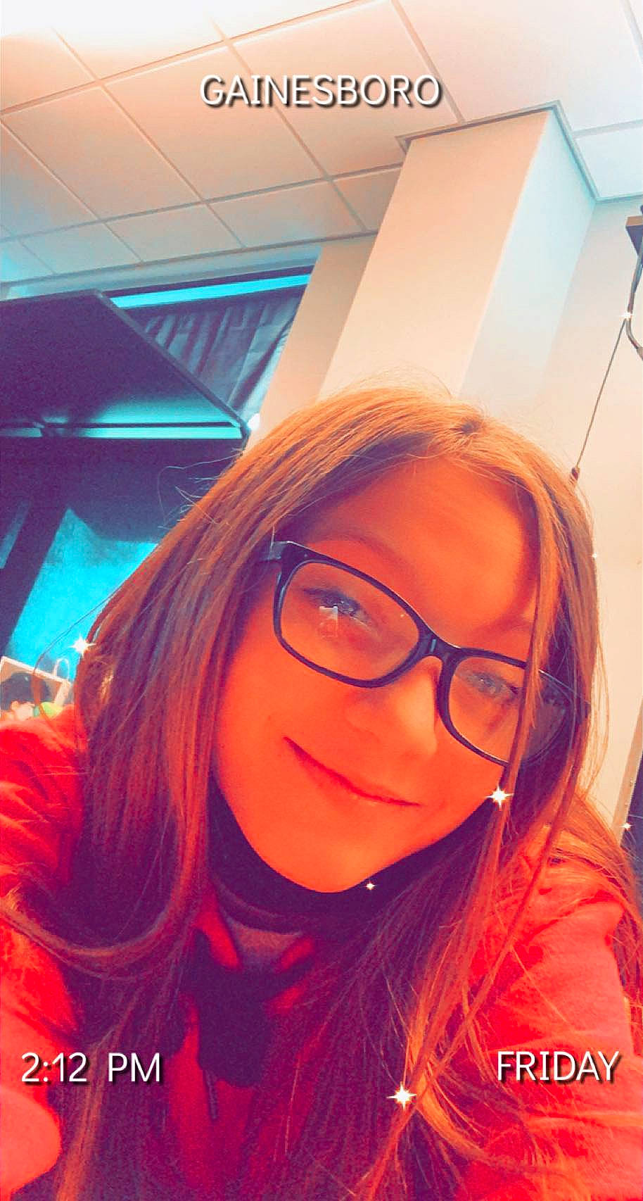 Jaelynn is registered to the contest to win money with this photo: black_hair, blue, cool, eyebrow, eyewear, flash_photography, forehead, fun, glasses, happy, jaw, joy, leisure, lighting, lip, magenta, mouth, nose, orange, person