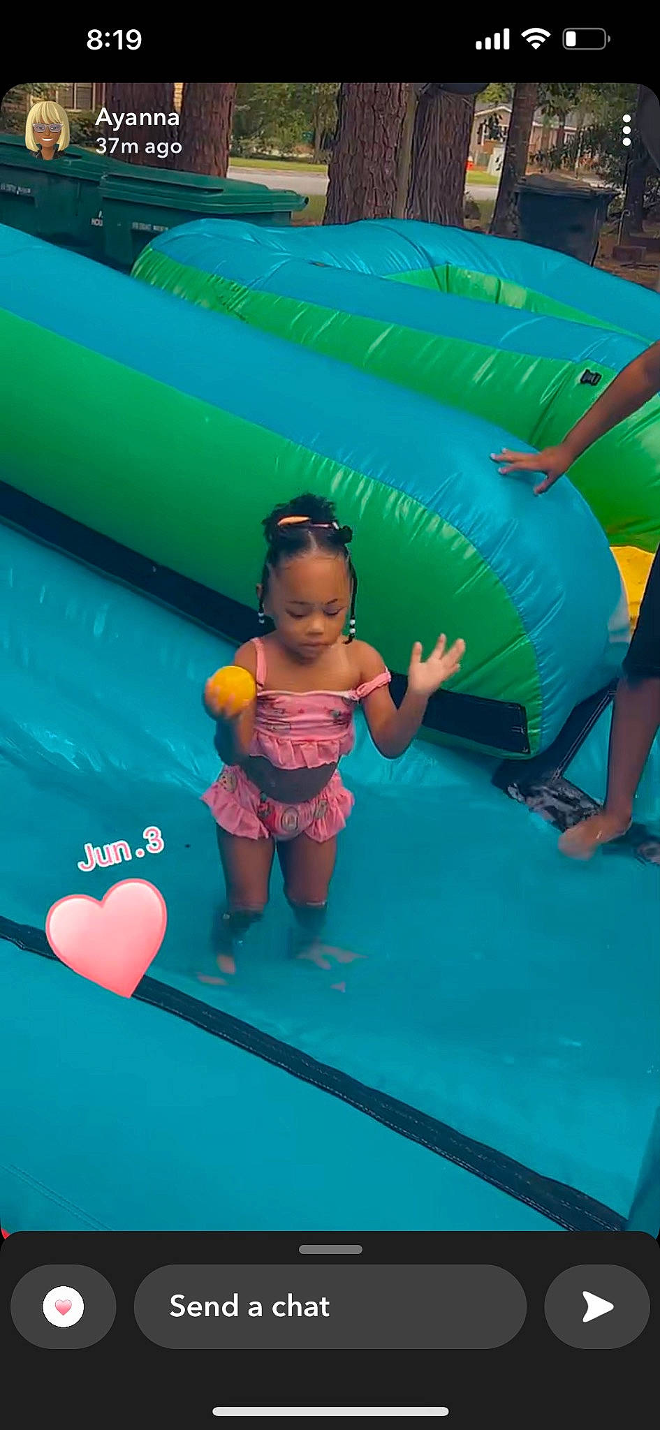 Hermione is registered to the contest to win money with this photo: aqua, baby, child, fun, games, happy, human_leg, inflatable, leisure, leisure_centre, magenta, nonbuilding_structure, person, play, recreation, swimming_pool, swimwear, thigh, toddler, vacation