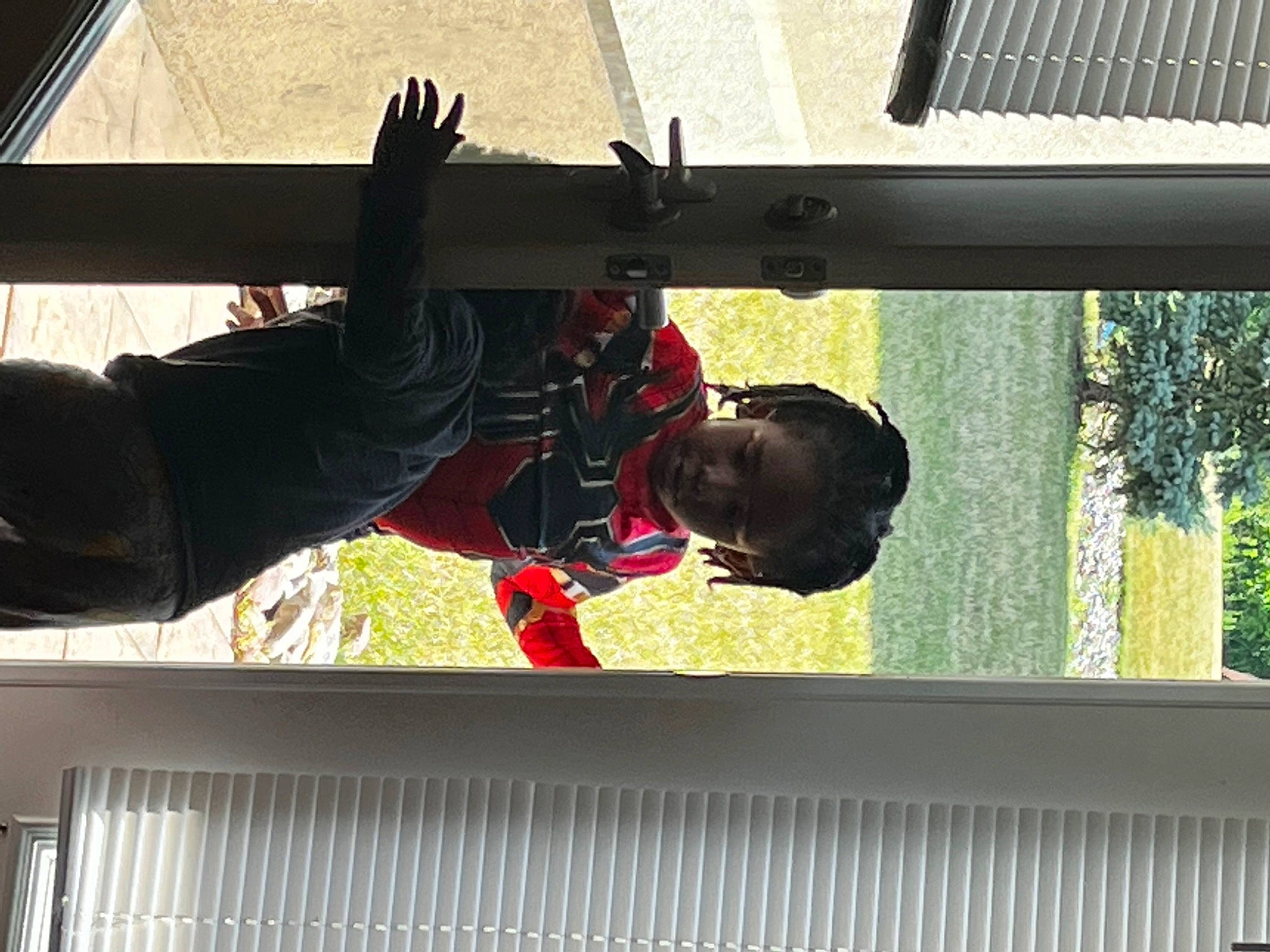 Mekhi joined the competition — help win amazing prizes! building, child, daylighting, fun, leisure, person, plant, shade, tints_and_shades, toddler, tree, window, wood
