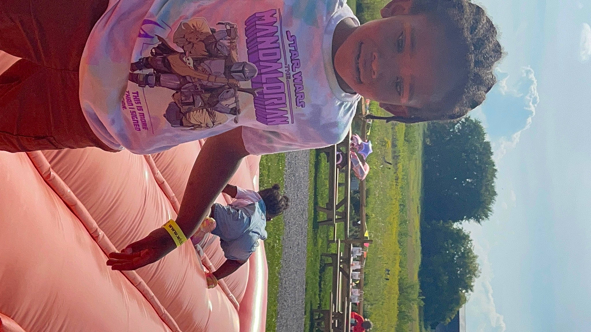Mekhi is registered to the contest to win money with this photo: cloud, fun, green, happy, hat, leisure, light, organ, person, photograph, plant, recreation, sky, summer, tree, water, white, yellow