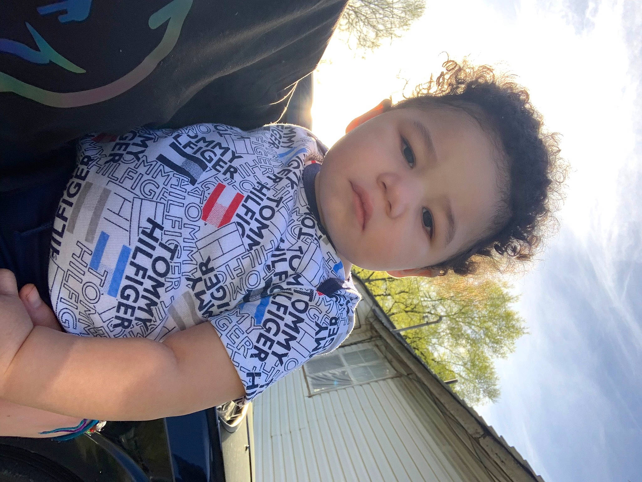 Kaymen is registered to the contest to win money with this photo: beauty, child, cloud, cool, daytime, facial_expression, fun, grass, hairstyle, happy, human, leisure, morning, mouth, person, plant, sky, thigh, toddler, tree