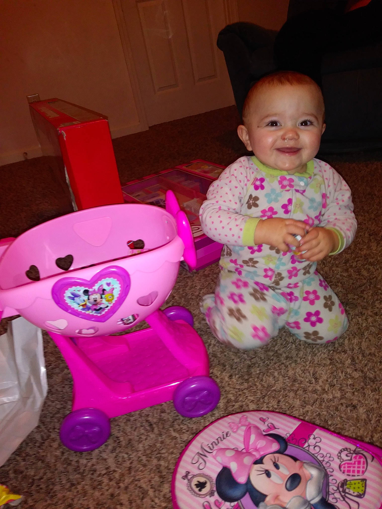 Presleigh is registered to the contest to win money with this photo: baby, baby_products, child, joy, person, pink, product, toddler, toy, vehicle