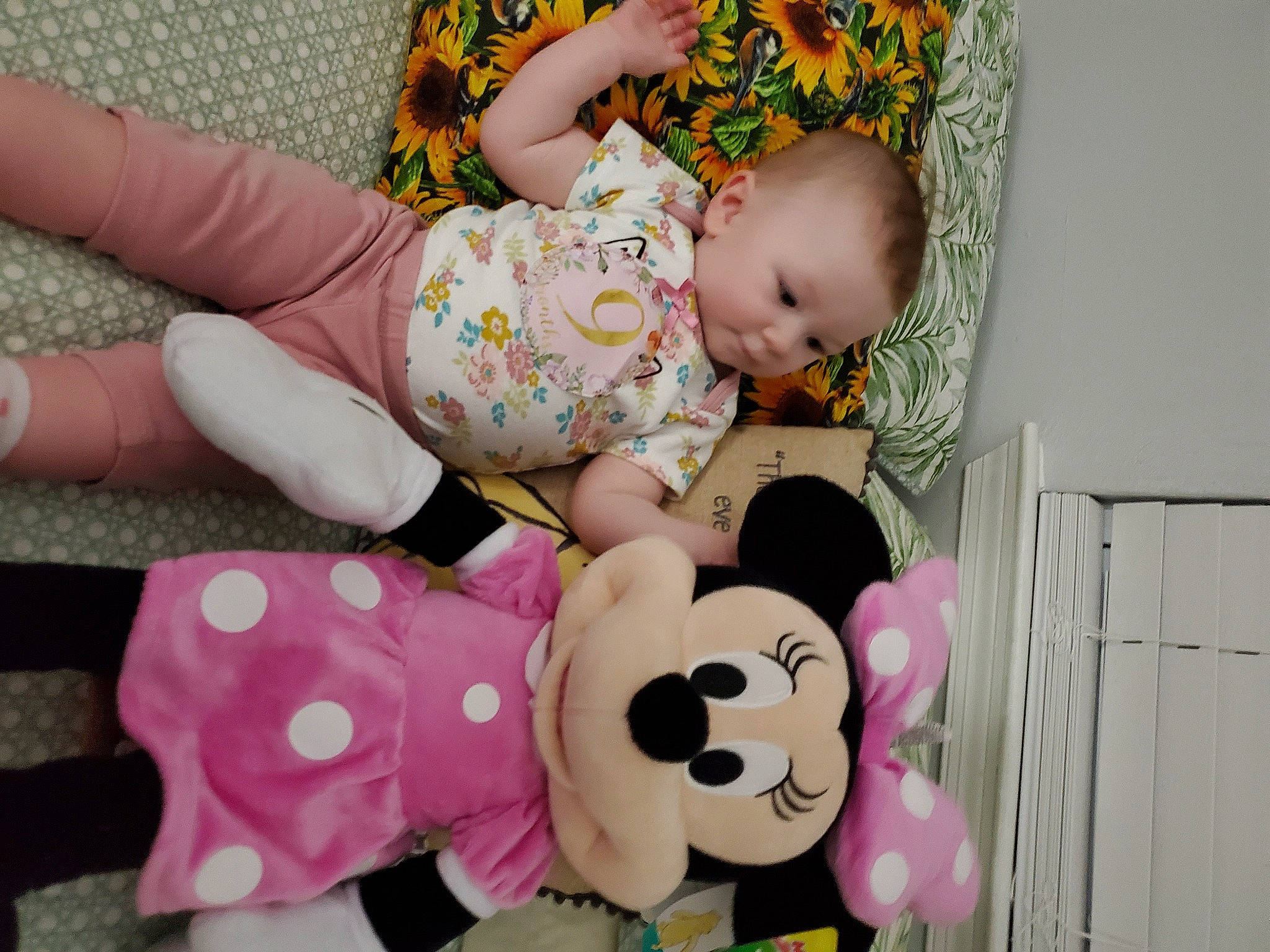 Aubrey is registered to the contest to win money with this photo: baby, baby_toddler_clothing, baby_toys, child, person, pink, play, plush, room, stuffed_toy, teddy_bear, toddler, toy