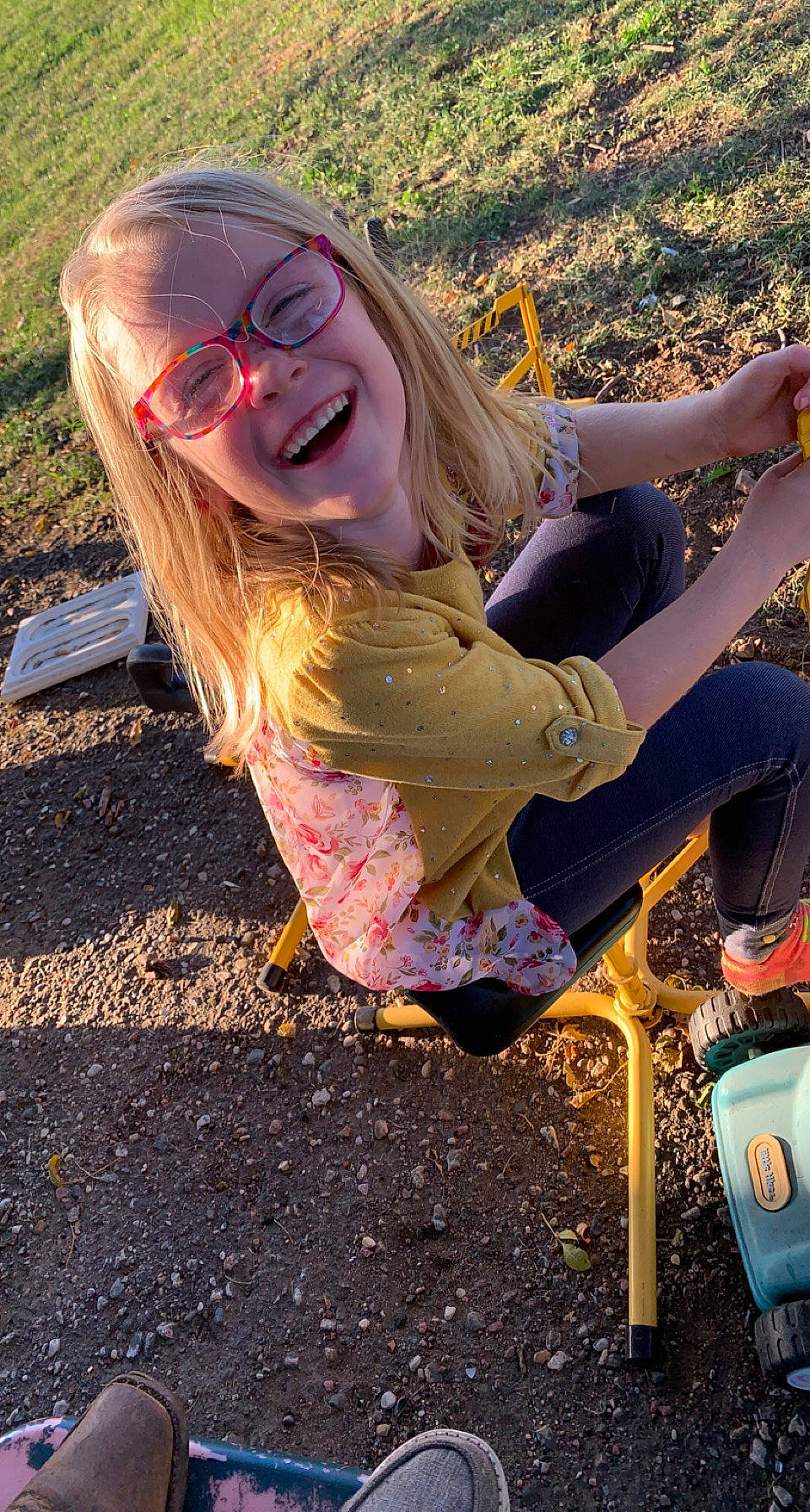 Henzley joined the competition — help win amazing prizes! blond, brown_hair, cool, eyewear, flash_photography, fun, grass, hair, happy, joy, leisure, long_hair, outdoor_play_equipment, people_in_nature, person, plant, recreation, smile, sunlight, swing
