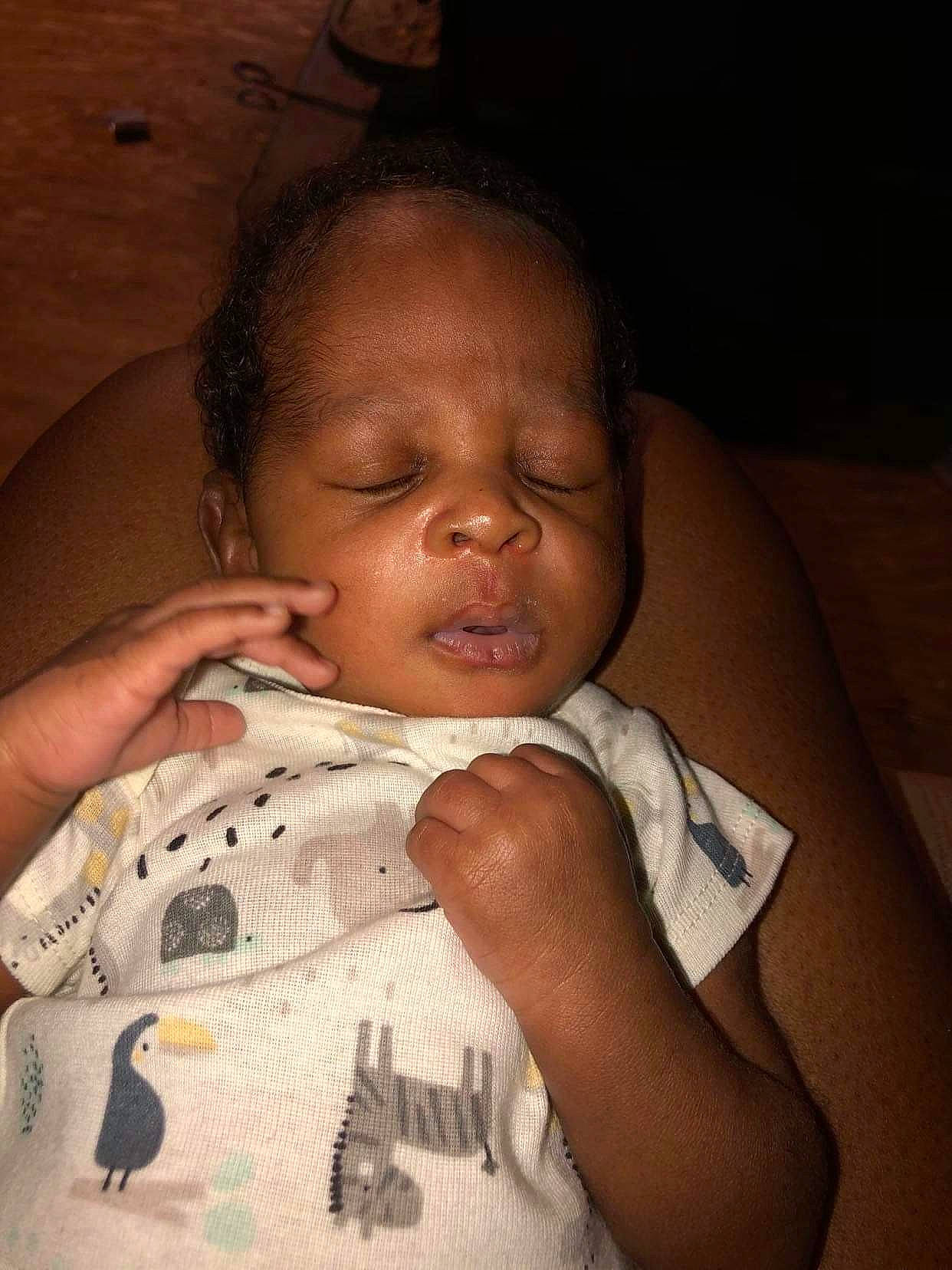 Jamarion is registered to the contest to win money with this photo: baby_toddler_clothing, cheek, chin, comfort, ear, eyebrow, eyelash, facial_expression, flash_photography, forehead, gesture, happy, iris, jaw, lip, mouth, neck, nose, person, skin