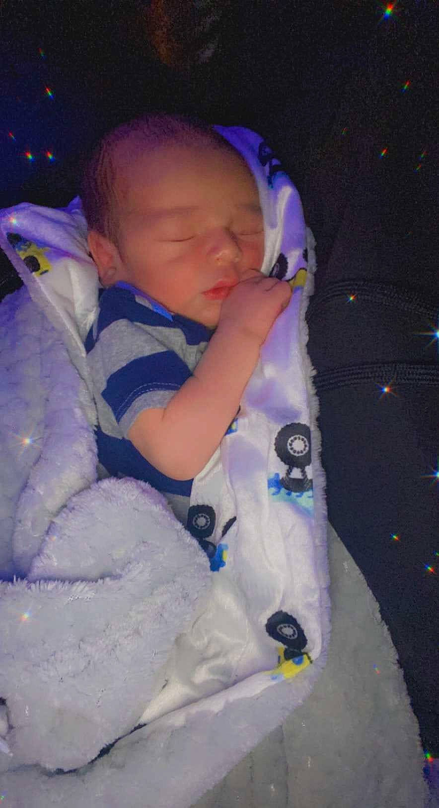 Garrett joined the competition — help win amazing prizes! baby, baby_toddler_clothing, cheek, comfort, cool, electric_blue, finger, fun, head, human_body, iris, mouth, nose, person, purple, skin, sleeve, standing, textile, toddler