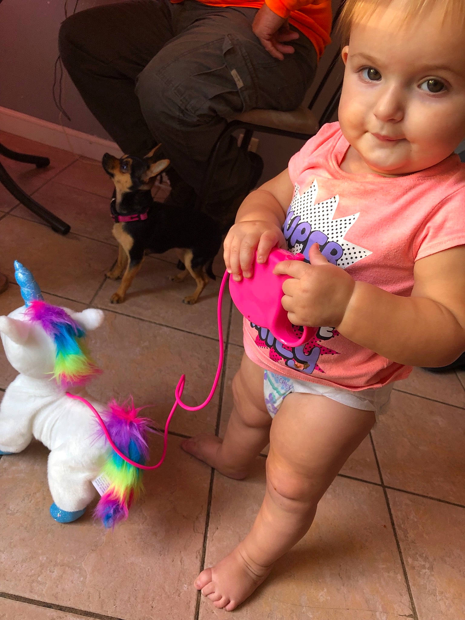 Rylea Rose is registered to the contest to win money with this photo: arm, child, finger, fun, girl, hand, human_hair_color, infant, leg, organ, person, pink, play, skin, smile, textile, toddler, toy