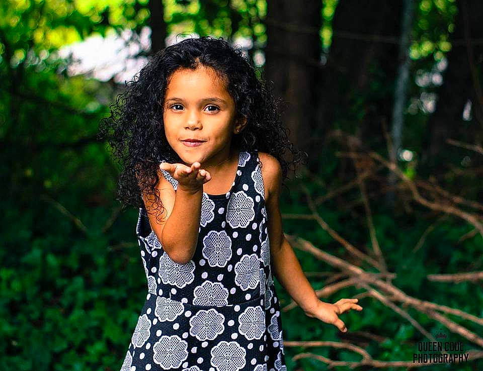 Brenda is registered to the contest to win money with this photo: adaptation, beauty, black_hair, child, child_model, dress, forest, grass, green, jungle, lady, long_hair, model, people_in_nature, person, photo_shoot, photography, plant, portrait_photography, smile