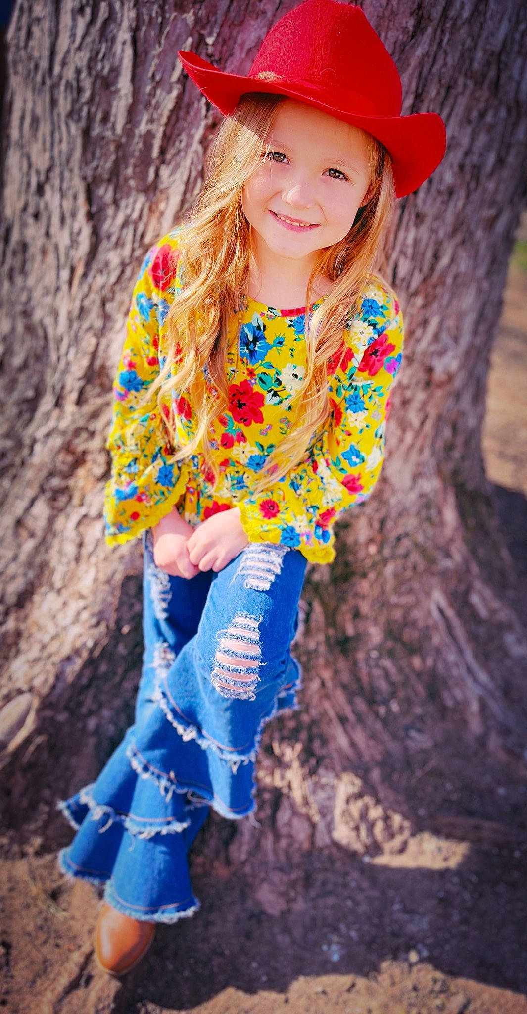 Remington is registered to the contest to win money with this photo: beauty, blond, blue, brown_hair, child, denim, electric_blue, fashion_design, flash_photography, fun, grass, happy, headwear, joy, leisure, magenta, pattern, people_in_nature, person, smile
