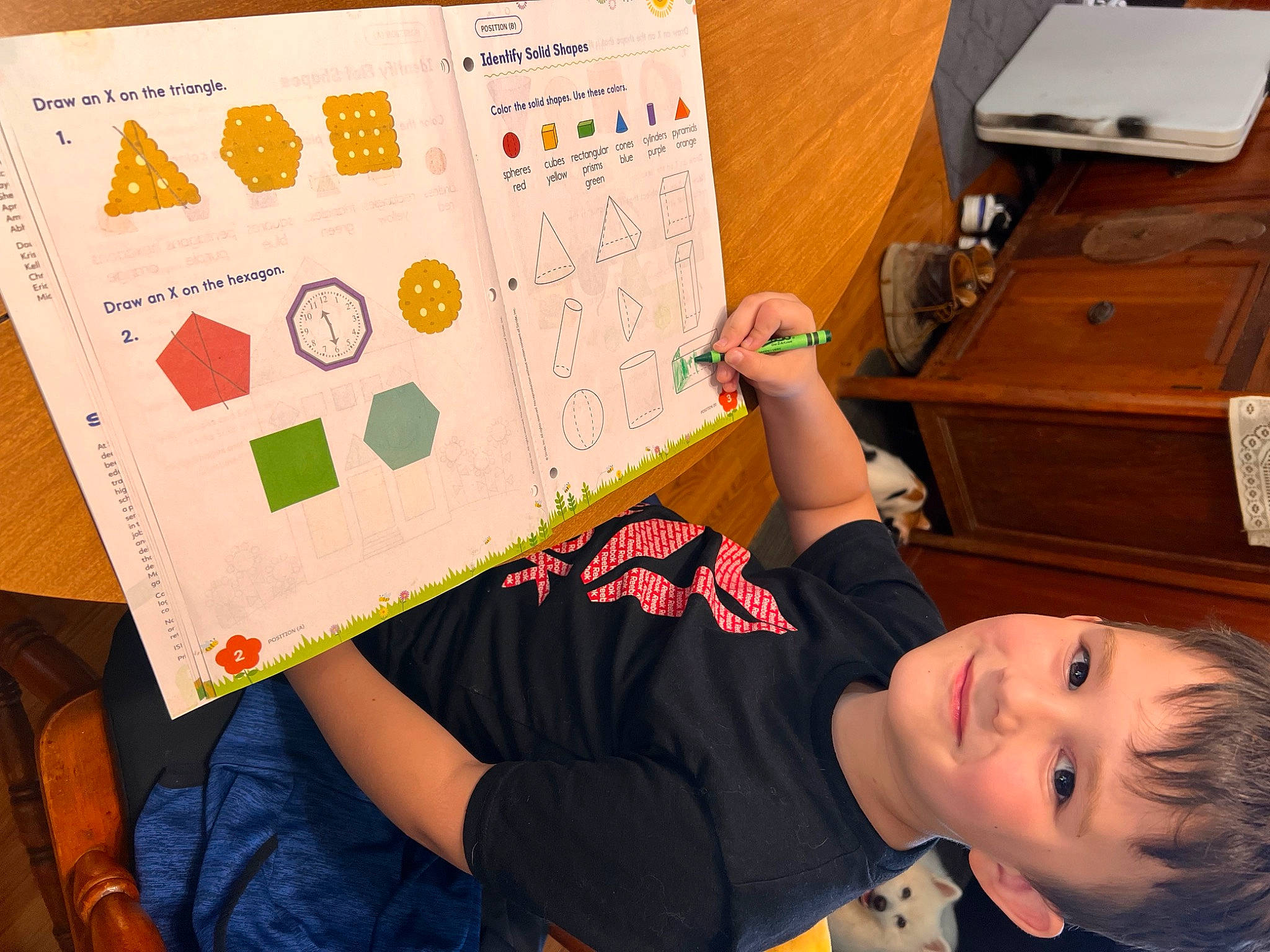 Camron joined the competition — help win amazing prizes! art, box, chair, child, desk, education, event, font, fun, illustration, joy, office_supplies, person, play, room, smile, t_shirt, table, toddler, visual_arts