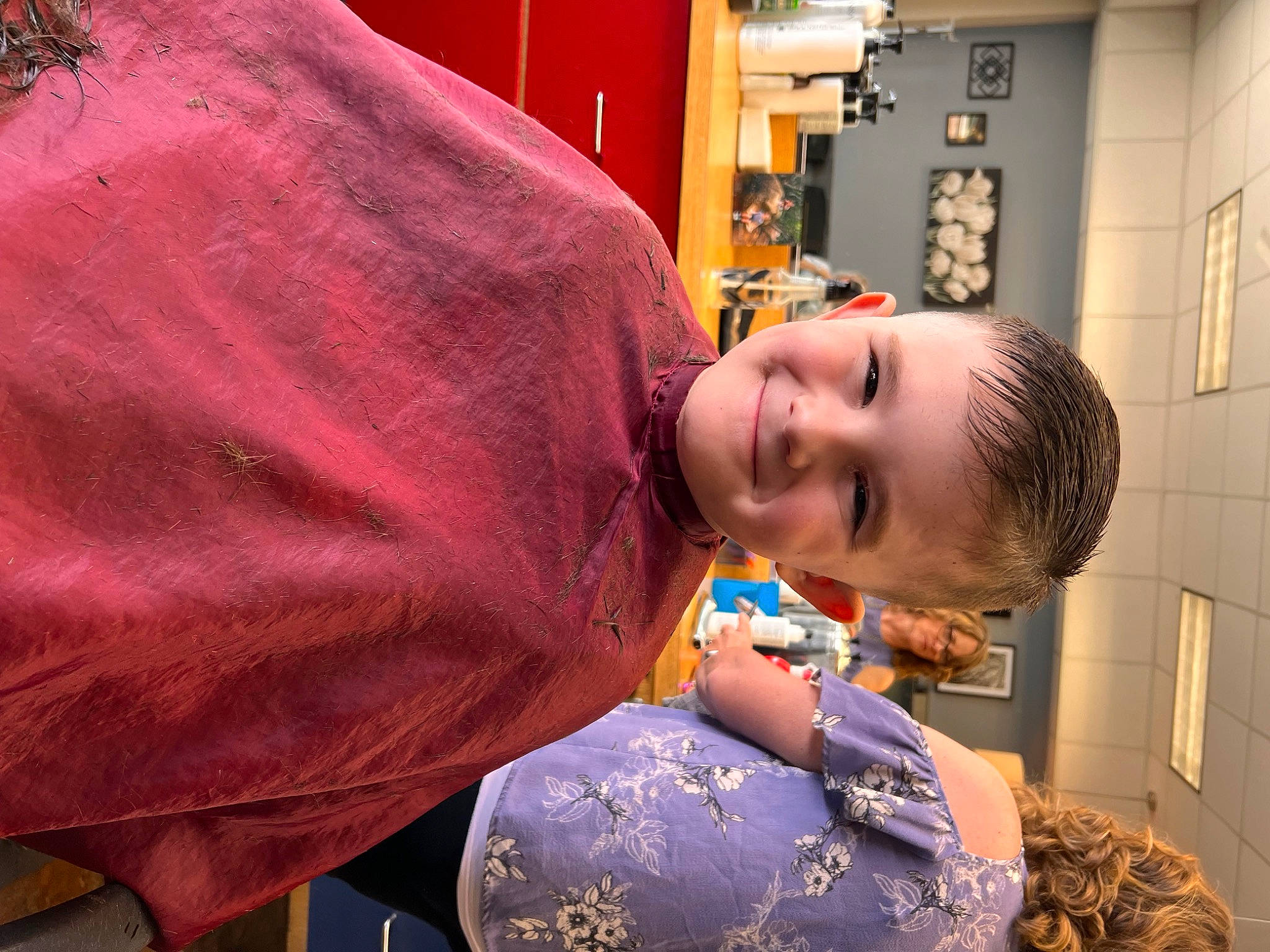 Camron is registered to the contest to win money with this photo: abdomen, child, electric_blue, event, fun, happy, joy, magenta, pattern, person, purple, room, sari, sitting, smile, t_shirt, tradition, trunk, visual_arts