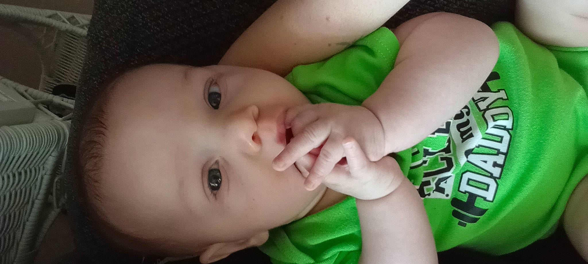Jenson joined the competition — help win amazing prizes! arm, baby, cheek, eye, eyelash, flash_photography, forehead, gesture, grass, hand, iris, lip, mammal, mouth, nail, neck, nose, organ, person, skin