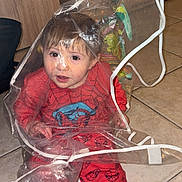 Thélyo a rejoint le concours — aidez-le/la à gagner de superbes lots ! barefoot, blanket, cabinet, child, cute, drawer, eyes, face, flash_photography, floor_tile, hair, household, indoors, pajamas, plastic_cover, playtime, sitting, spiderman, toddler, transparent_plastic