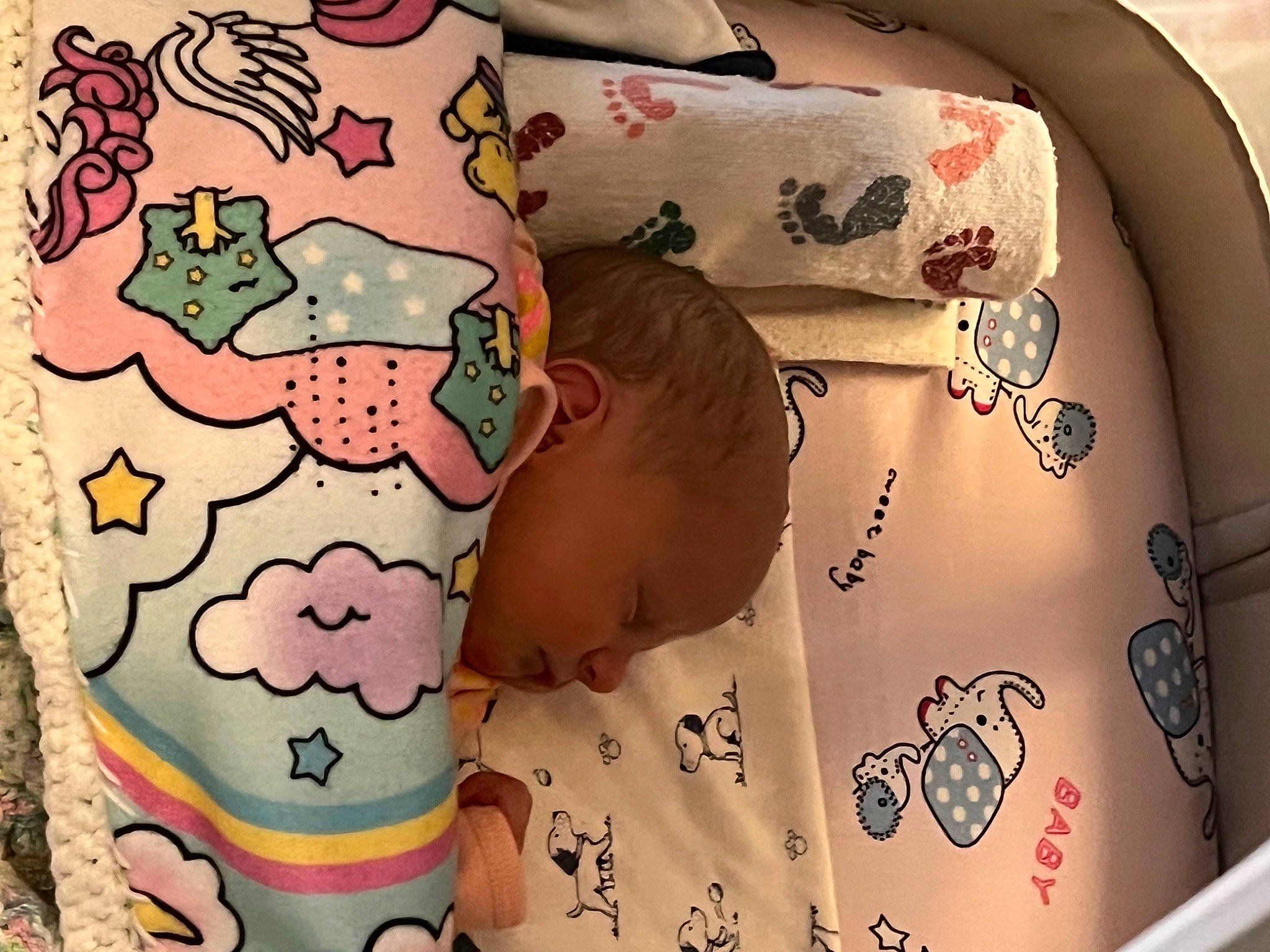 Averie joined the competition — help win amazing prizes! art, baby, baby_products, baby_sleeping, baby_toddler_clothing, cheek, child, comfort, finger, linens, mammal, pattern, person, pink, product, rectangle, room, sleeve, textile, toddler