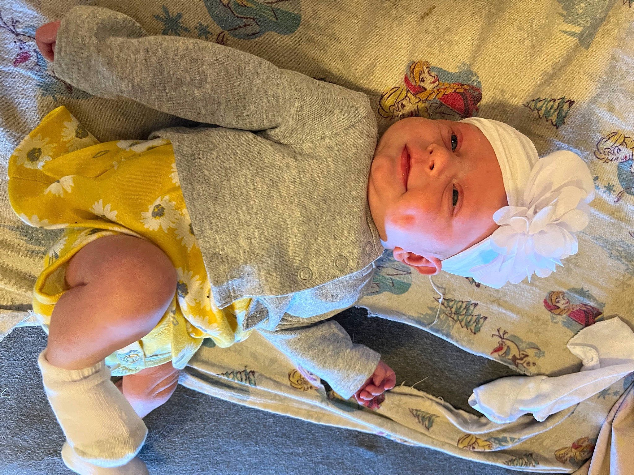 Averie joined the competition — help win amazing prizes! baby, baby_products, baby_sleeping, baby_toddler_clothing, cheek, child, comfort, eye, eyelash, face, foot, head, headgear, headwear, human_body, linens, nap, person, room, skin