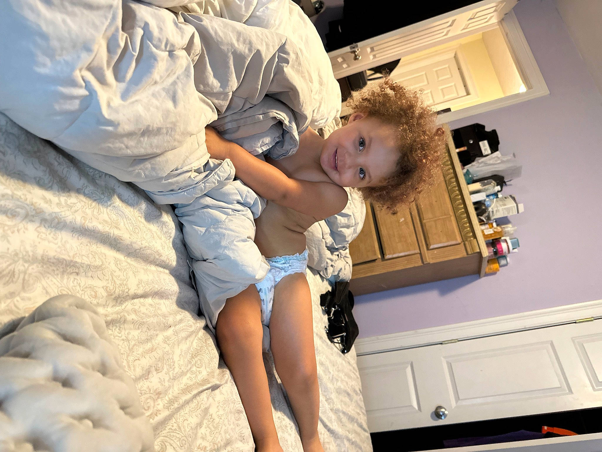 Luna-rose joined the competition — help win amazing prizes! abdomen, baby, bedding, child, comfort, event, flash_photography, fun, happy, human_body, human_leg, joy, linens, person, room, shorts, sitting, smile, t_shirt, thigh