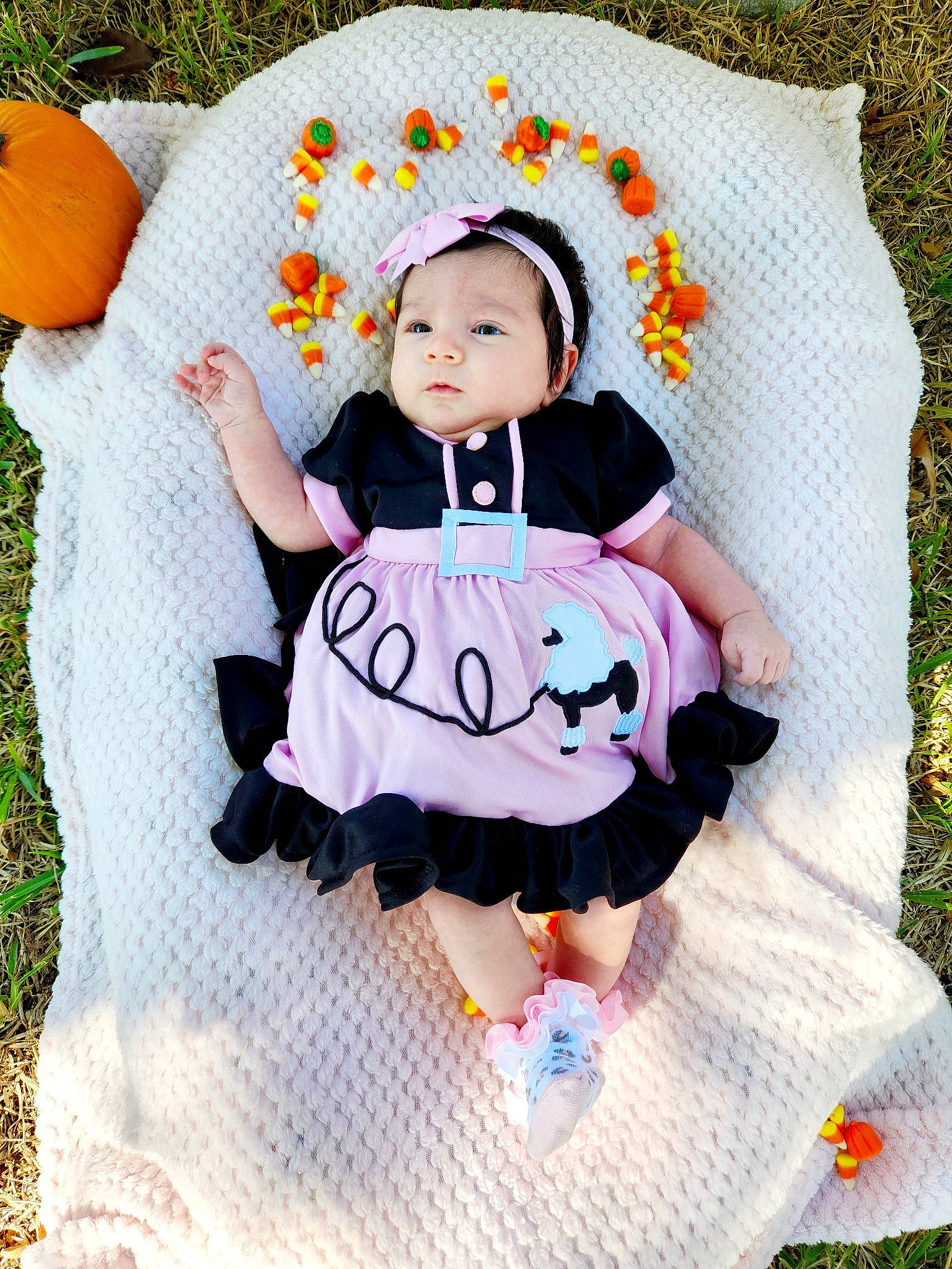 Lola is registered to the contest to win money with this photo: baby, baby_products, baby_toddler_clothing, chair, child, comfort, couch, dress, face, grass, happy, linens, pattern, person, plant, product, purple, sitting, sleeve, t_shirt