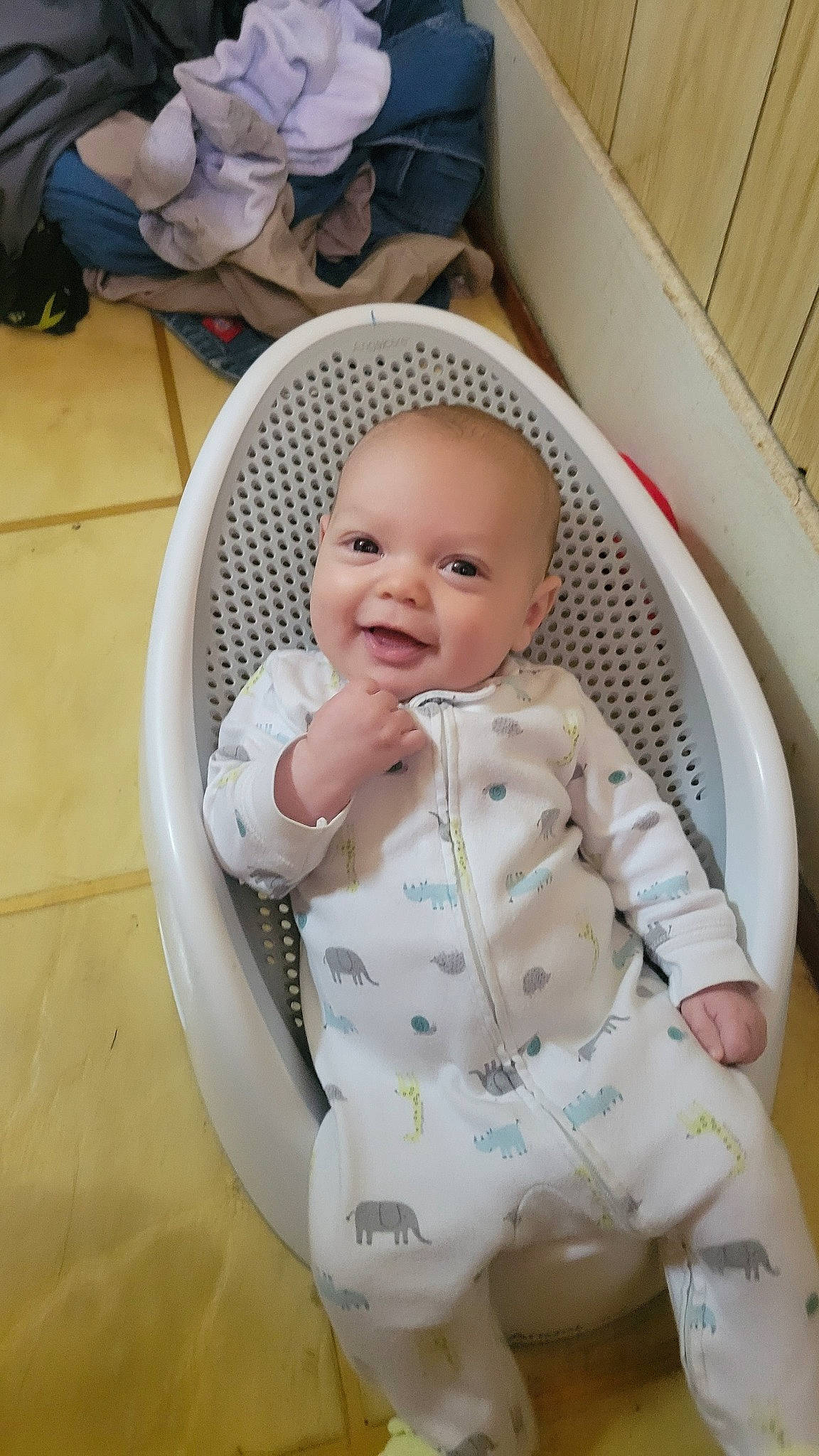 Sylas joined the competition — help win amazing prizes! baby, baby_carriage, baby_products, baby_safety, baby_toddler_clothing, baby_toys, cheek, child, comfort, eye, face, flooring, mouth, person, room, sitting, skin, sleeve, smile, toddler