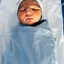 Muhammad Ali is registered to the contest to win money with this photo: newborn, baby, sleeping, blanket, blue, hat, swaddled, infant, face, portrait, soft_light, peaceful, cute, child, hospital_bed, closeup, human, skin, headwear, resting