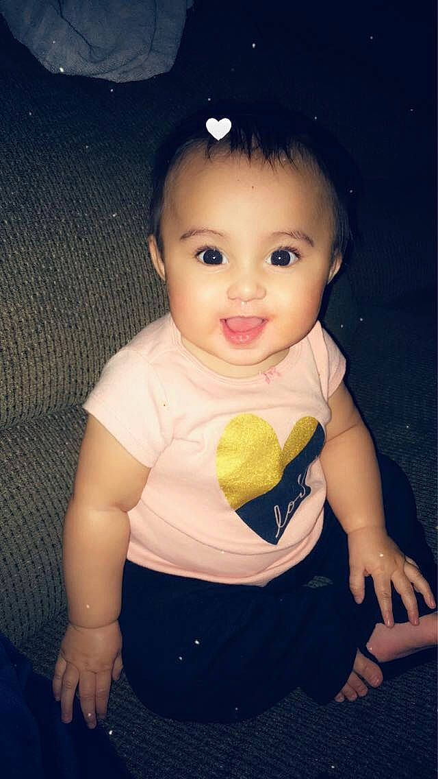 Julyza is registered to the contest to win money with this photo: arm, baby, beauty, cheek, child, chin, cool, eye, face, head, iris, leg, lip, neck, person, sitting, skin, smile, standing, toddler