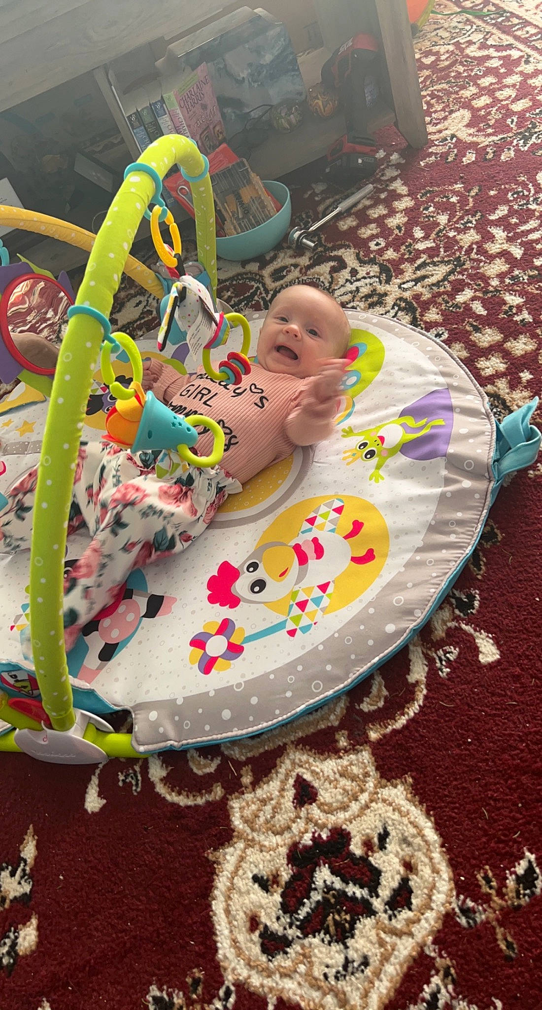 Elaine joined the competition — help win amazing prizes! art, baby, baby_products, baby_toddler_clothing, baby_toys, child, circle, event, fun, happy, leisure, linens, pattern, person, play, recreation, smile, toddler, toy, visual_arts