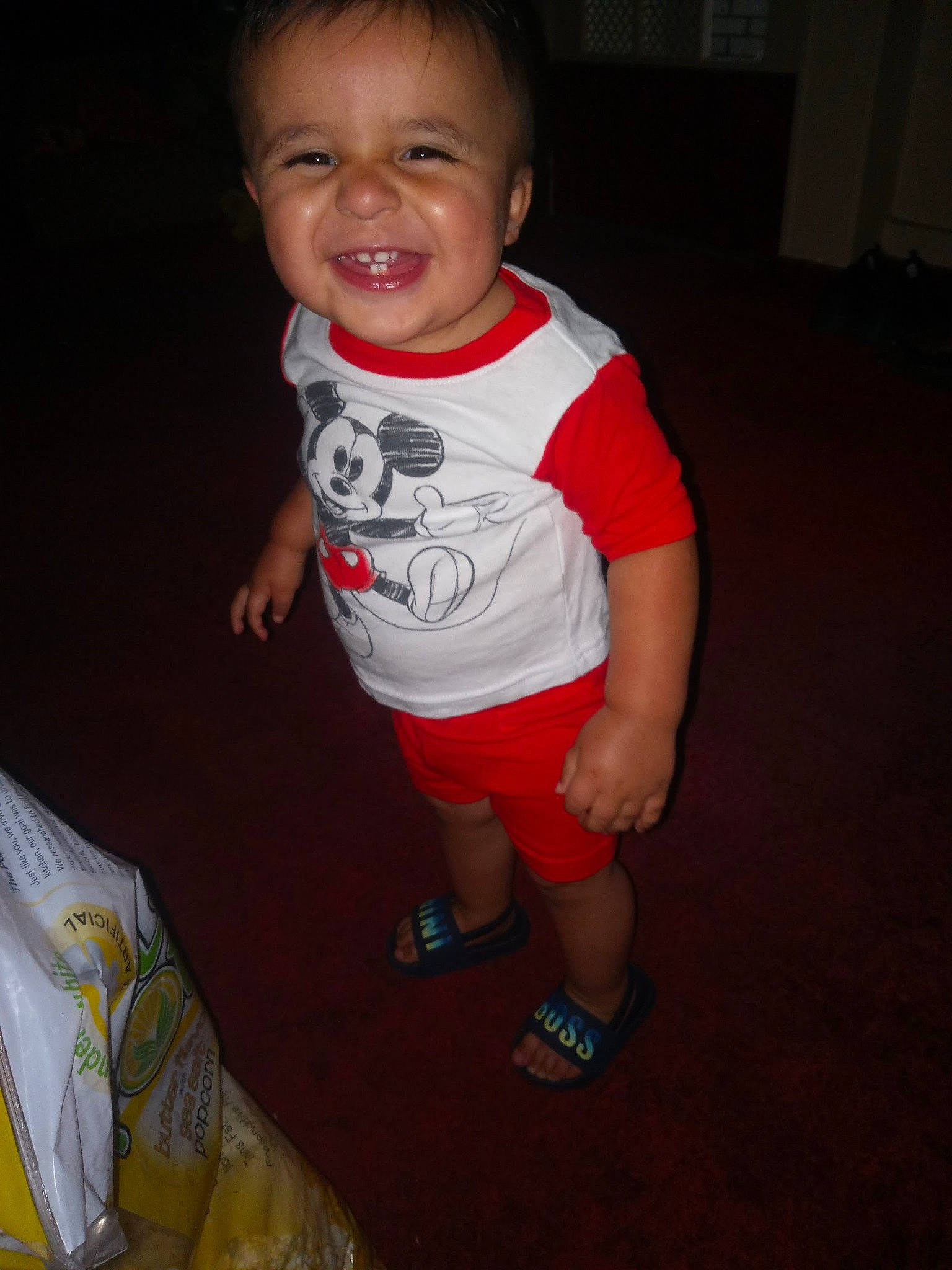 Roman joined the competition — help win amazing prizes! baby, baby_toddler_clothing, cheek, elbow, face, finger, flash_photography, flooring, fun, happy, human_leg, iris, joy, leg, mouth, person, skin, sleeve, smile, t_shirt