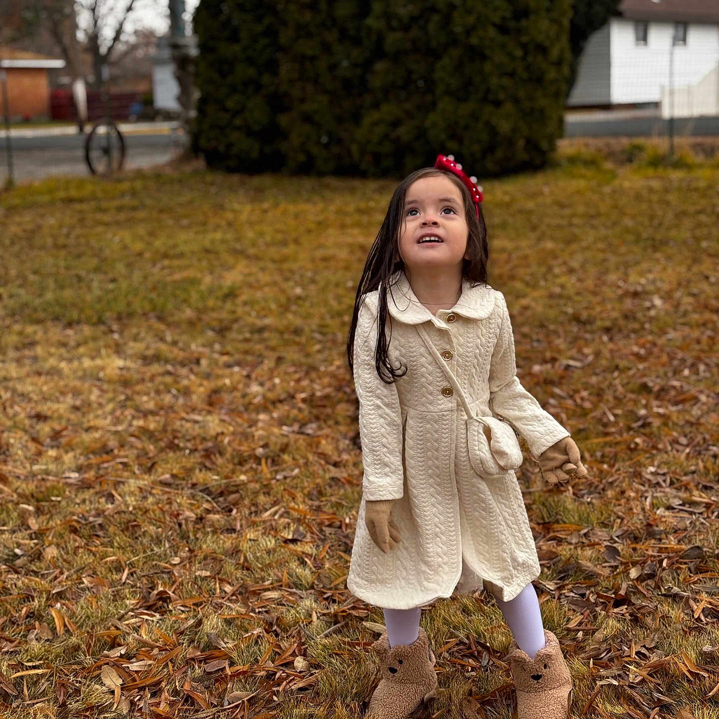 Emily joined the competition — help win amazing prizes! child, clothing, coat, dress, face, female, girl, grass, happy, head, knitwear, longsleeve, pants, person, photography, plant, portrait, sleeve, smile, sweater