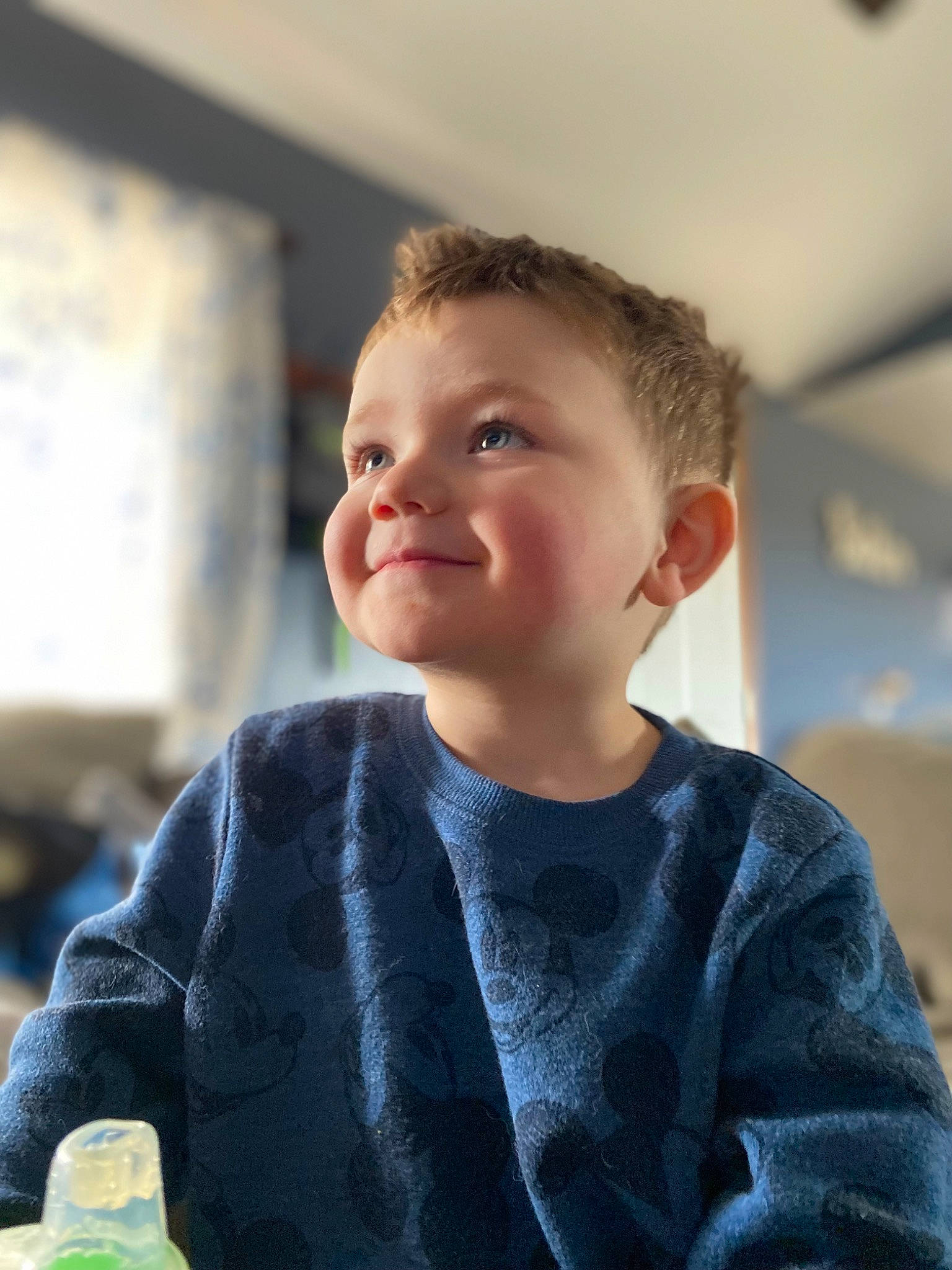 Brantley joined the competition — help win amazing prizes! baby_toddler_clothing, blond, cheek, child, electric_blue, flash_photography, fun, happy, outerwear, pattern, person, portrait_photography, sitting, skin, sleeve, smile, t_shirt, toddler, vacation, window