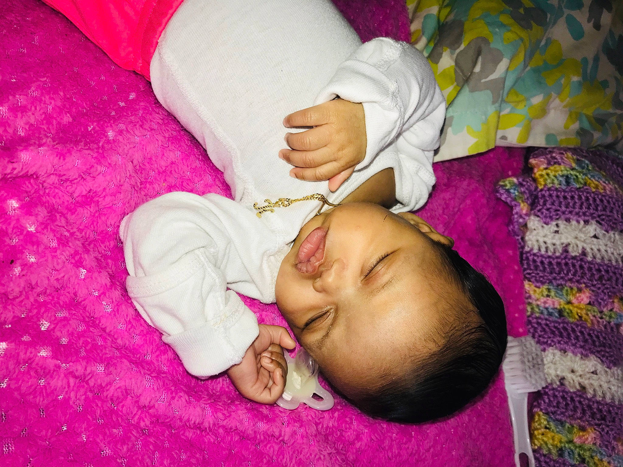 Kaleah joined the competition — help win amazing prizes! baby, baby_sleeping, bedtime, birth, cheek, child, finger, hand, nap, person, pink, sleep, toddler