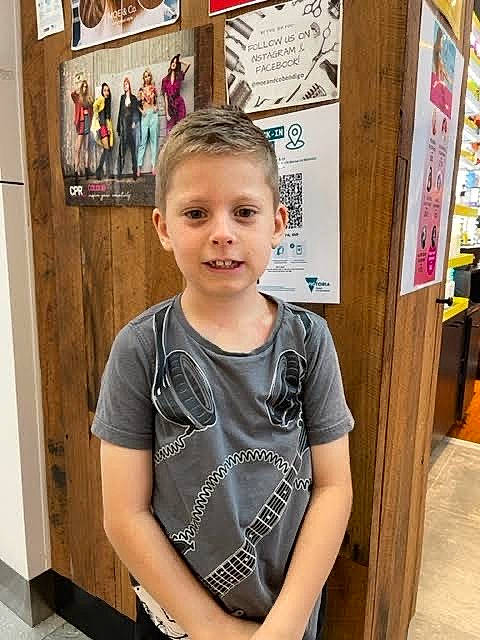 Lachlan joined the competition — help win amazing prizes! art, baby_toddler_clothing, child, design, door, event, eyewear, fashion, fashion_design, fun, happy, joy, pattern, person, room, sleeve, standing, t_shirt, toddler, vacation