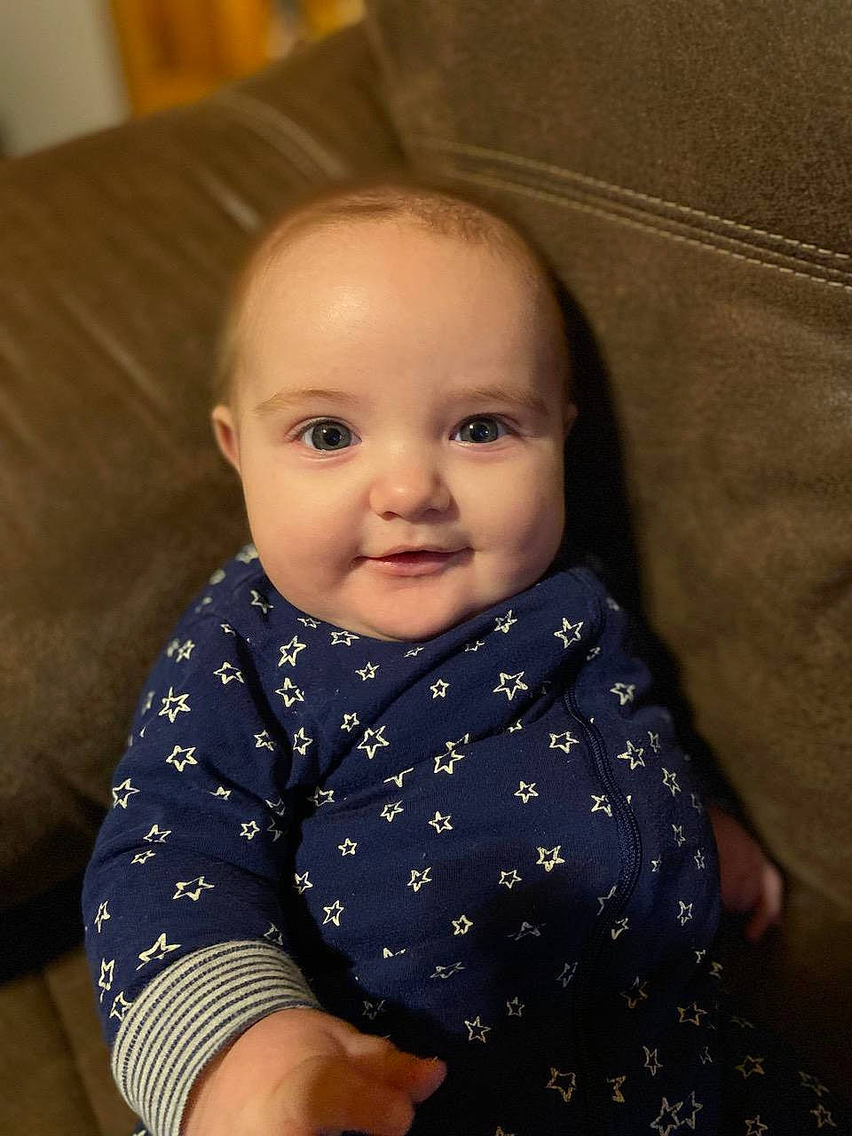 Lincoln joined the competition — help win amazing prizes! baby, baby_toddler_clothing, cheek, child, chin, clothing, collar, comfort, electric_blue, eye, face, head, iris, joy, nose, pattern, person, sitting, skin, sleeve