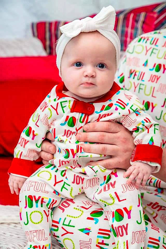 Lilliann is registered to the contest to win money with this photo: baby, baby_toddler_clothing, cheek, clothing, collar, dress, fun, happy, head, human_body, outerwear, pattern, person, pink, product, red, skin, sleeve, textile, toddler