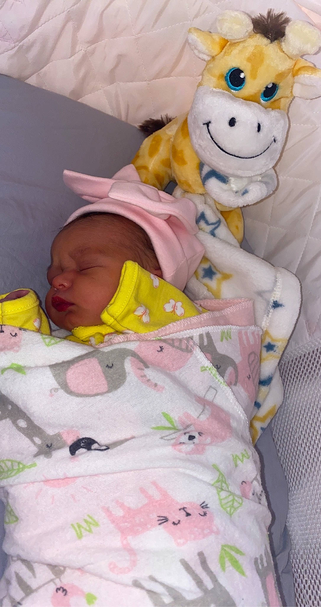 Noel joined the competition — help win amazing prizes! baby, baby_products, baby_safety, baby_sleeping, baby_toddler_clothing, baby_toys, bedtime, child, comfort, infant_bed, linens, person, plush, product, sleep, stuffed_toy, textile, toddler, toy, yellow