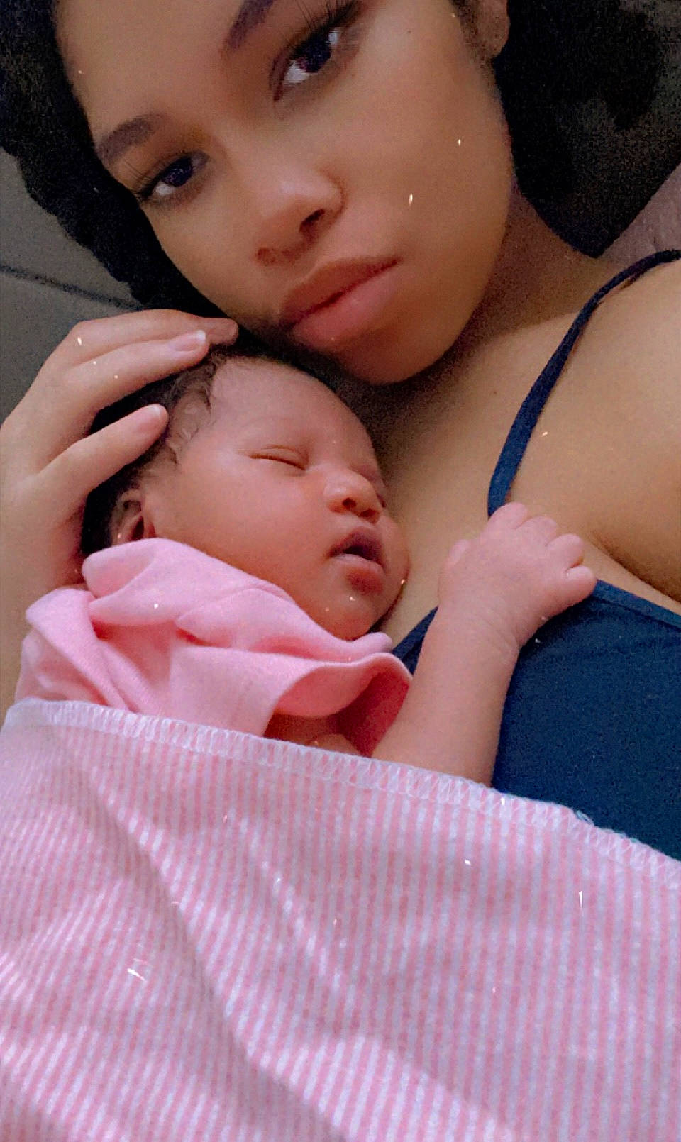 Kianna joined the competition — help win amazing prizes! baby, baby_toddler_clothing, cheek, child, comfort, eyelash, face, finger, gesture, hand, happy, interaction, linens, lip, nail, nose, person, pink, skin, thumb