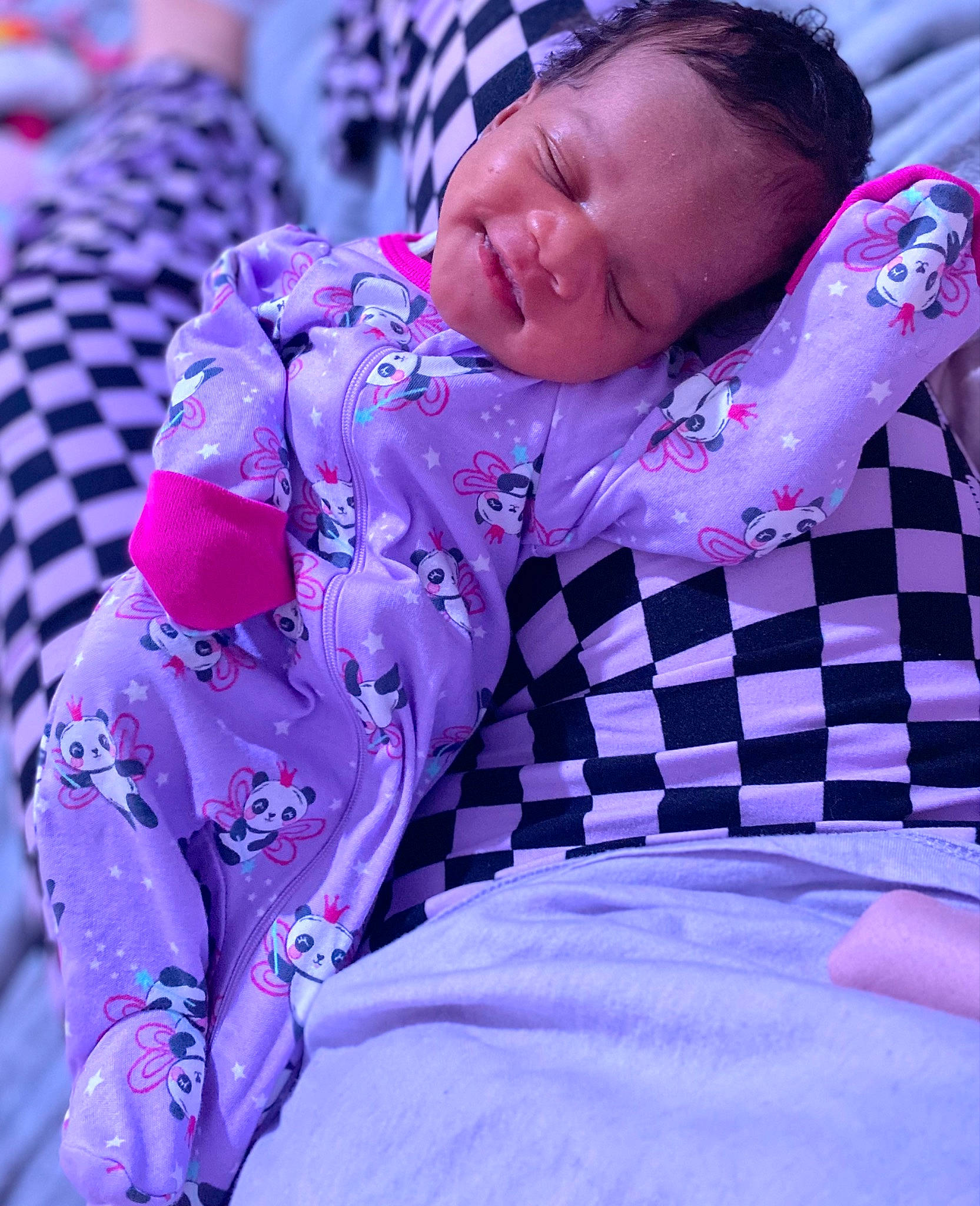 Kianna joined the competition — help win amazing prizes! baby, baby_toddler_clothing, cheek, comfort, face, happy, head, human, lip, magenta, mouth, nose, person, pink, plant, purple, skin, sleeve, textile, toddler