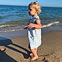 Delilah-mae is registered to the contest to win money with this photo: barefoot, beach, blue_dress, child, coast, curly_hair, daytime, nature, ocean, outdoor, portrait, sand, seashore, shadow, sky, summer, sunlight, toddler, water, young_child