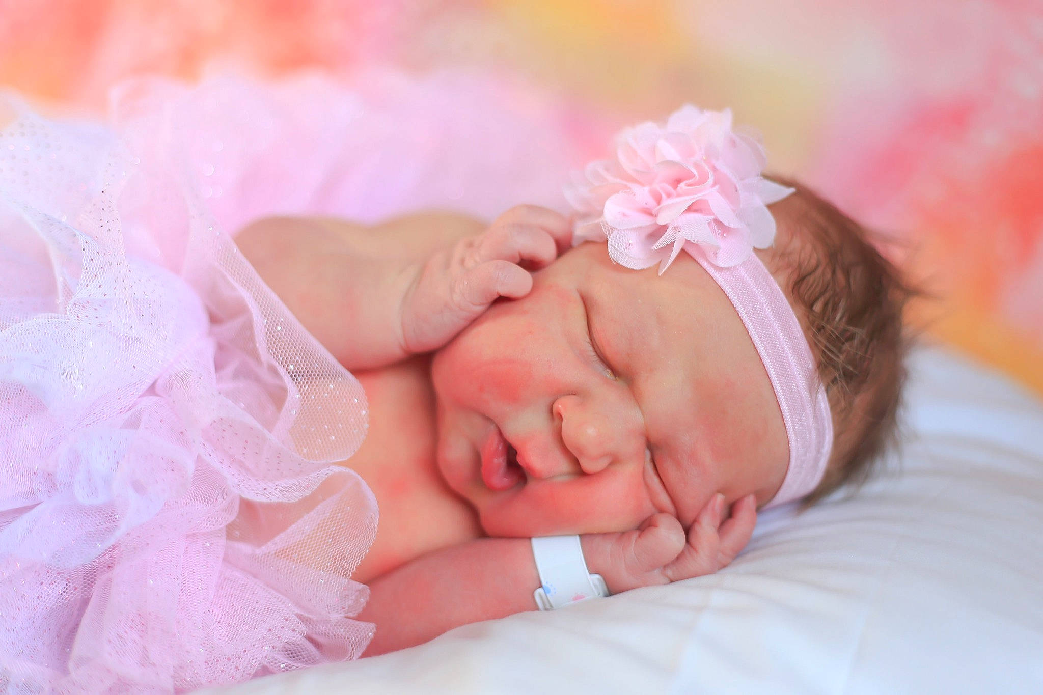 Kairi is registered to the contest to win money with this photo: baby, baby_sleeping, baby_toddler_clothing, child, comfort, eyelash, finger, flower, gesture, happy, headband, headgear, headpiece, iris, jewellery, person, petal, pink, plant, skin