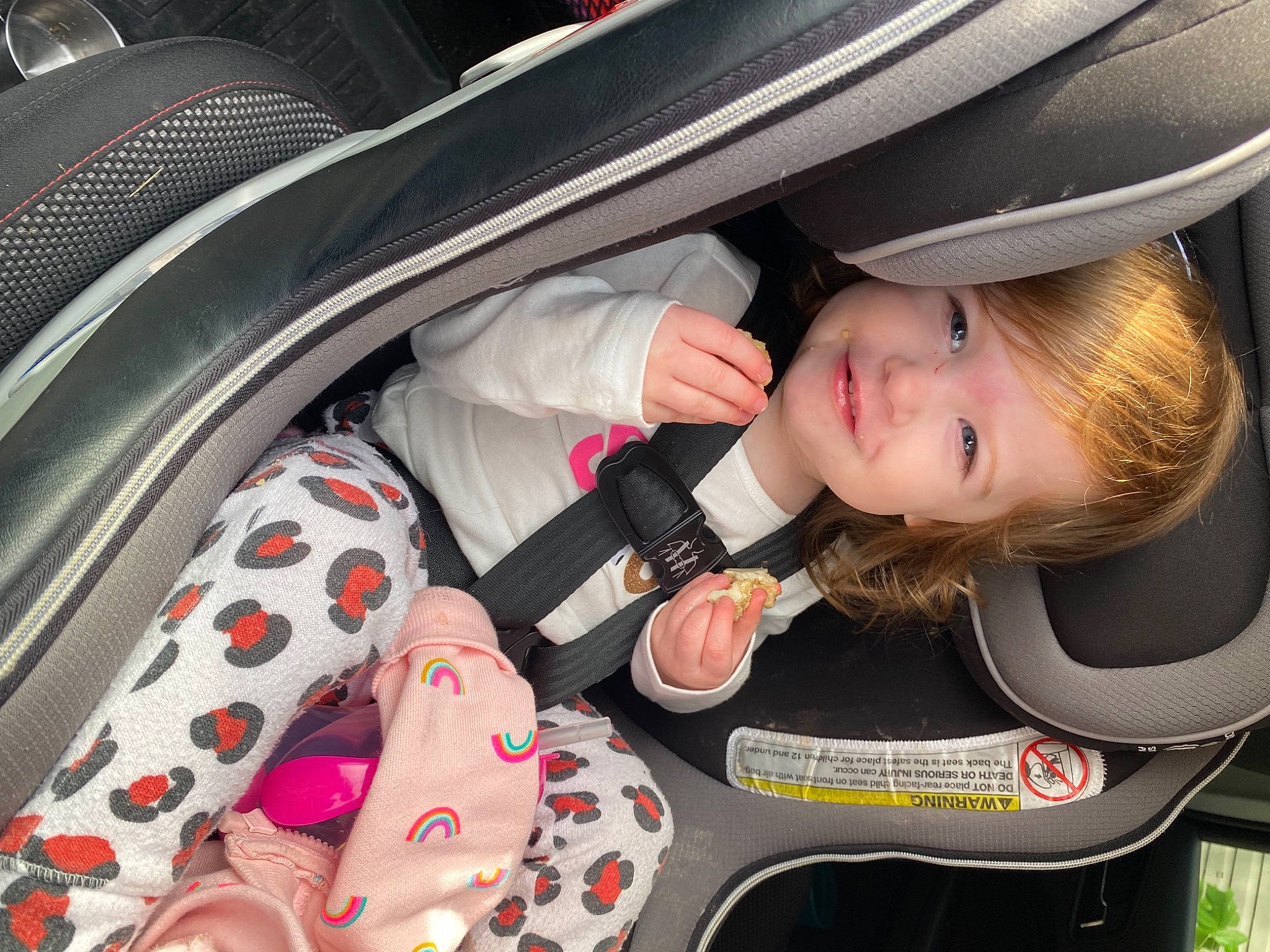 Brooklynn joined the competition — help win amazing prizes! auto_part, automotive_design, automotive_exterior, automotive_lighting, automotive_wheel_system, baby_carriage, baby_in_car_seat, baby_products, bag, car, car_seat, car_seat_cover, comfort, joy, motor_vehicle, person, personal_luxury_car, smile, steering_wheel, toddler