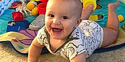 Louis joined the competition — help win amazing prizes! baby, infant, smiling, playing, toys, carpet, playmat, indoors, child, cute, happy, clothing, person, baby_toy, floor, crawling, colorful, young, head, face