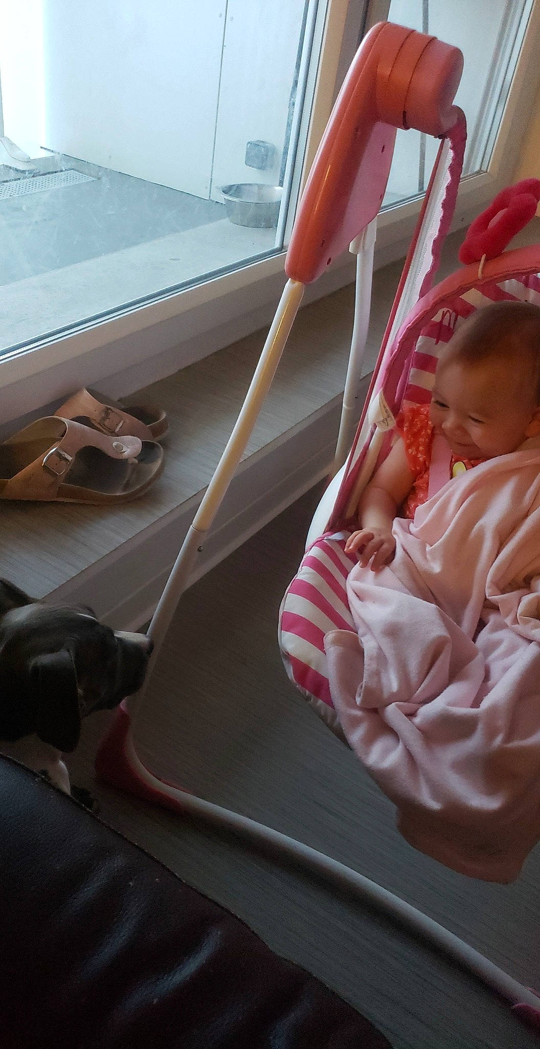 Lyah participe au concours pour gagner de l'argent avec cette photo : auto_part, automotive_exterior, automotive_window_part, baby, baby_products, baby_safety, baby_toddler_clothing, chair, comfort, flooring, fun, human_leg, person, room, sitting, thigh, toddler, vehicle_door, window, windshield