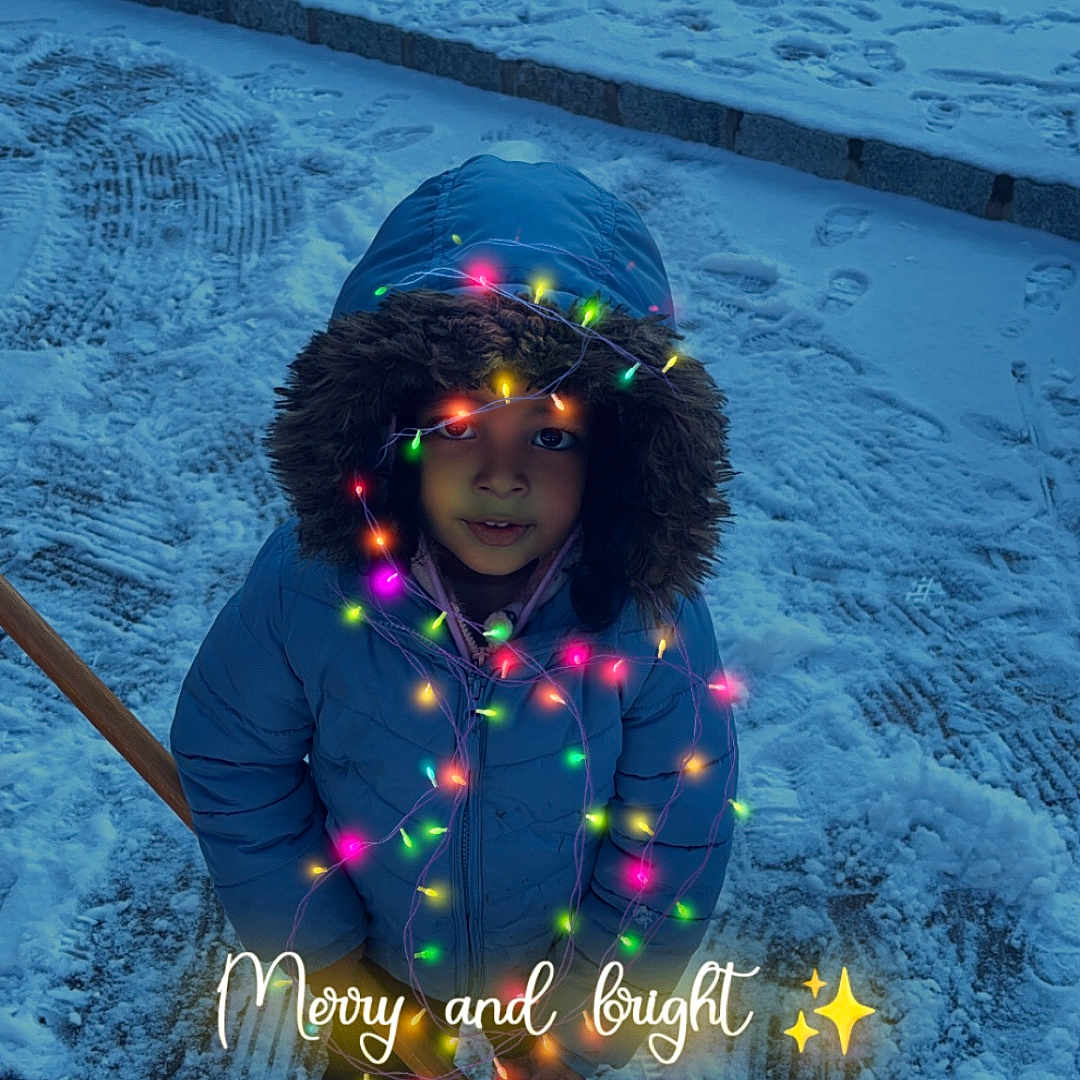 Nafiza is registered to the contest to win money with this photo: child, clothing, coat, face, female, girl, glove, hat, head, hood, ice, jacket, knitwear, lighting, nature, outdoors, person, photography, portrait, winter